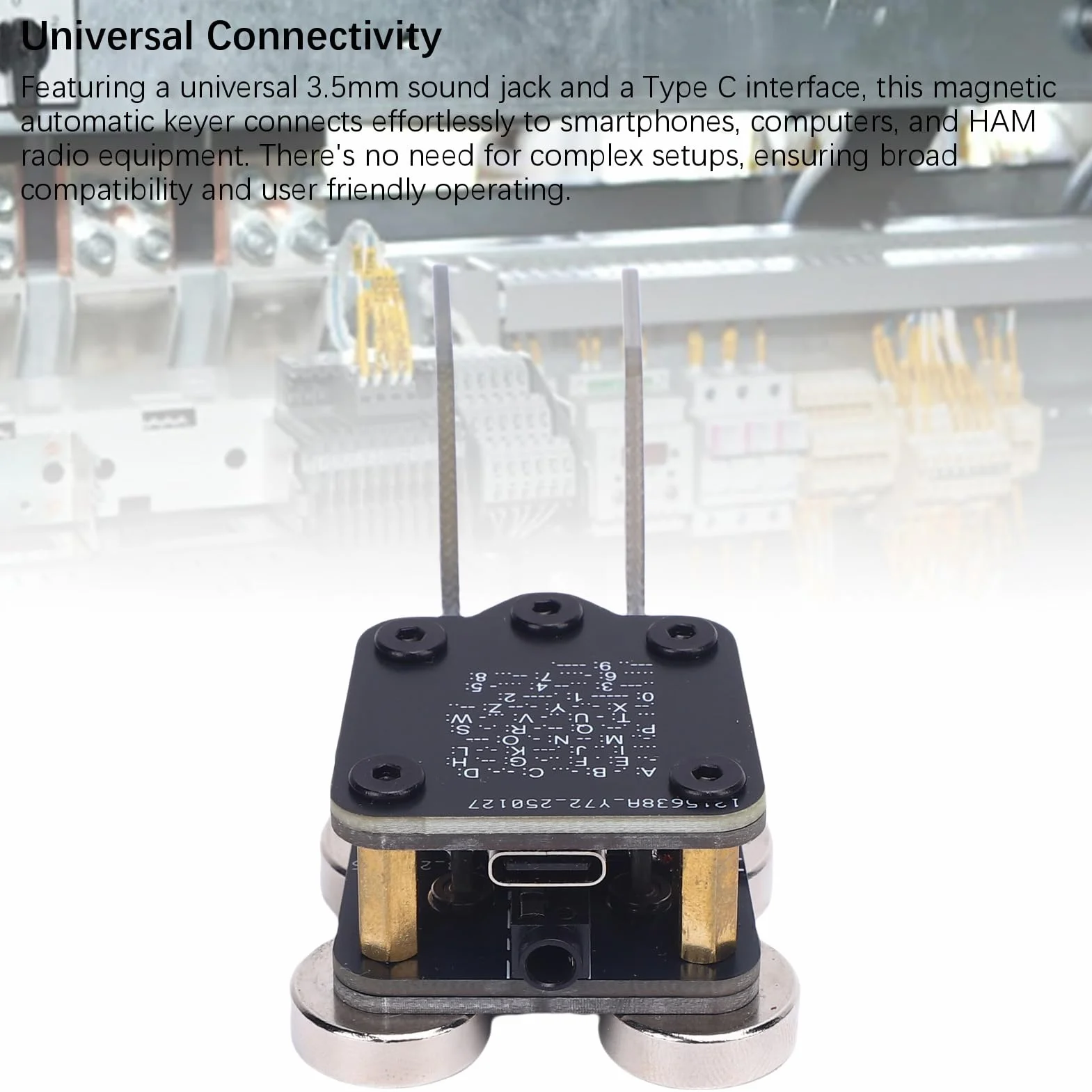 Chiave Codice Morse CW, Trainer Automatico con Chiave Codice Morse a Doppia Paletta, 4 Basi Magnetiche Nd PCB, per Funzionamento Radioamatore