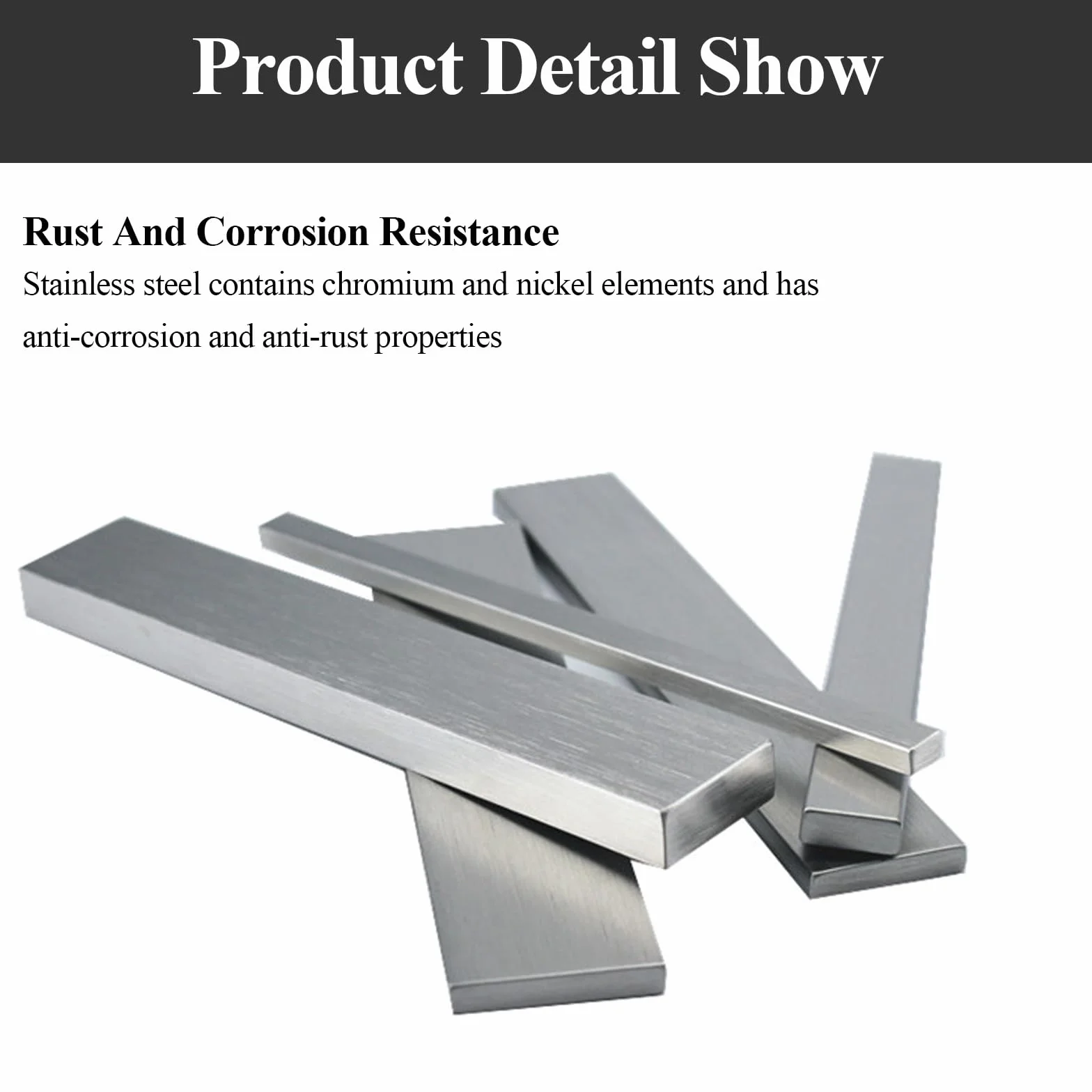 Phasz Barra Piatta in Acciaio Inossidabile 304 da 2 Pezzi, Lunghezza 1500mm, Spessore 3mm, Larghezza 3-10mm, Solida per Produzione Artigianale Fai Da Te