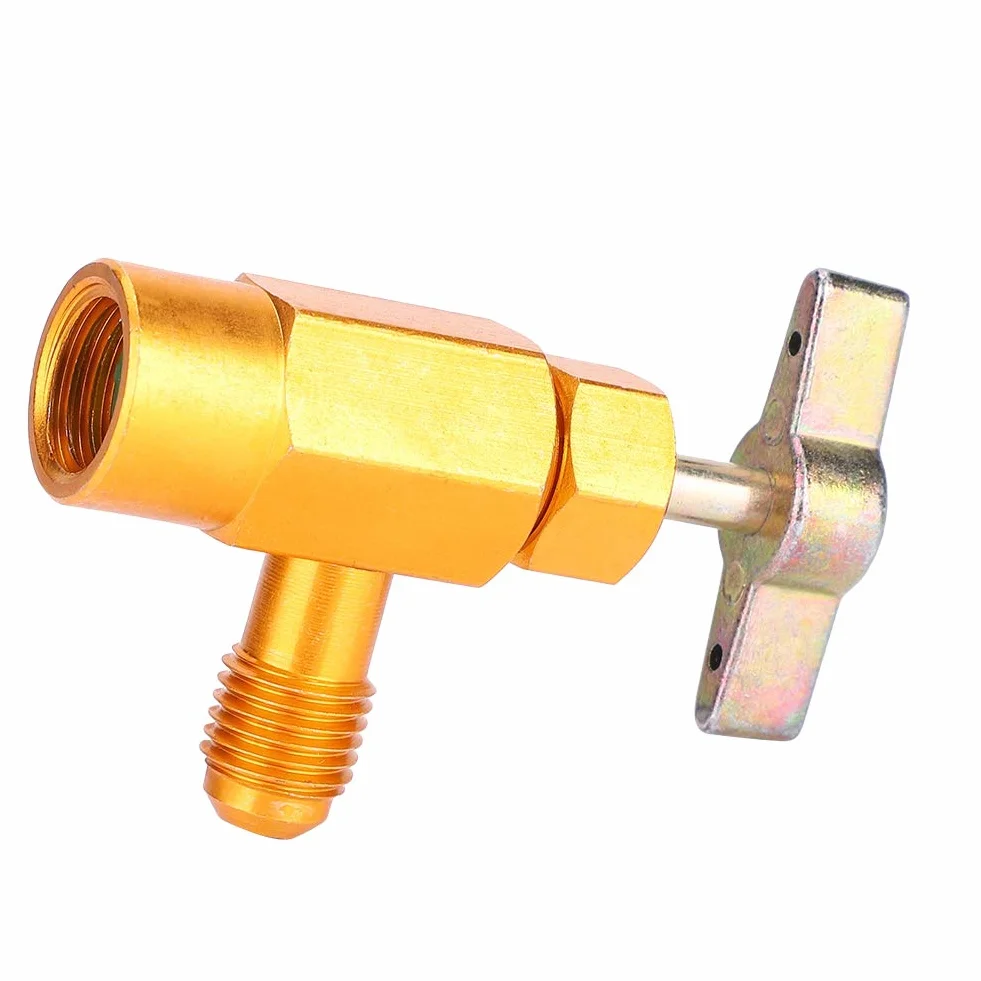 Rubinetto bombola autosigillante, erogazione bombola per rubinetto refrigerante R-134a R-134 AC Attrezzo valvola filettatura Acme 1/2 ", per collettore condizionatore