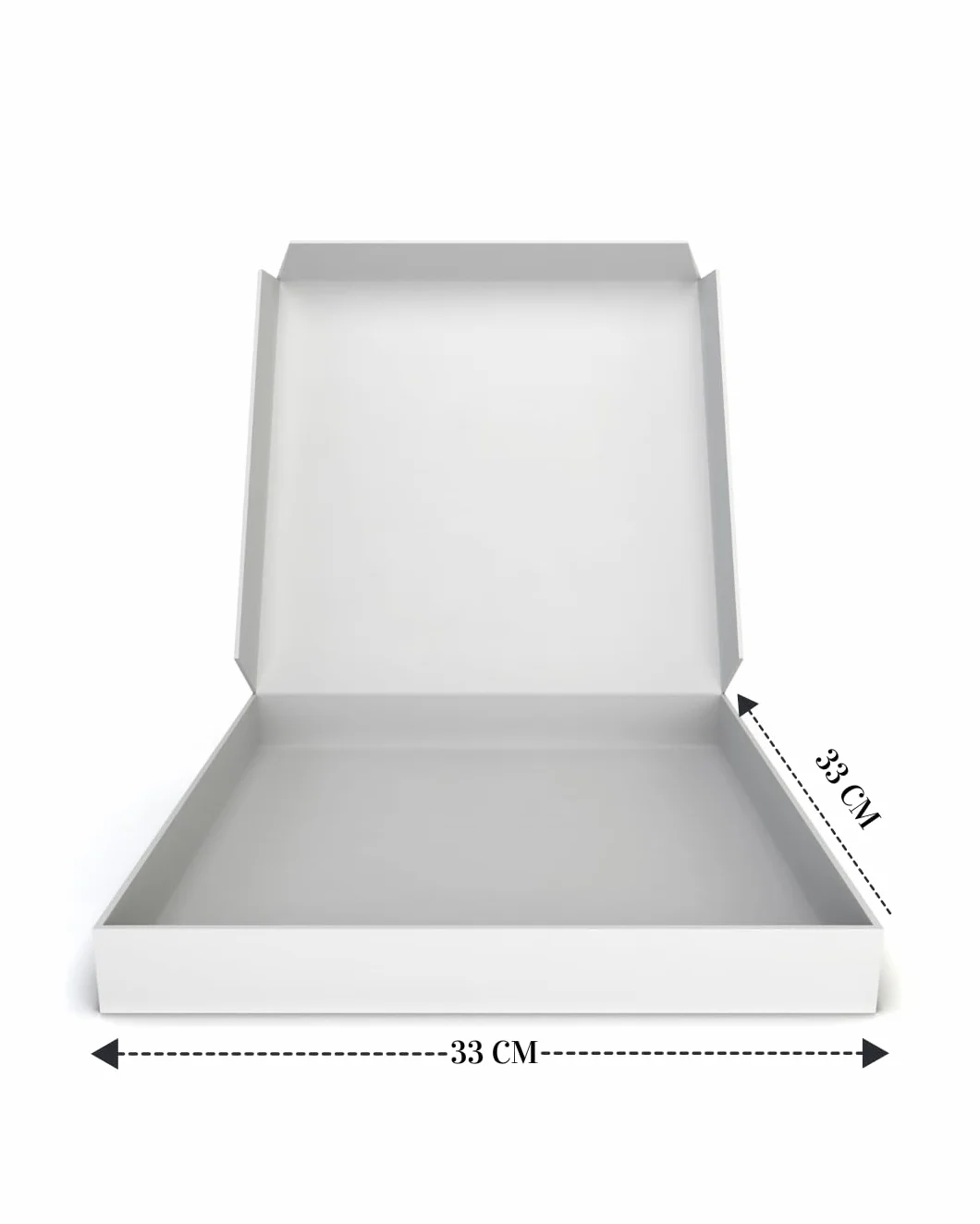 Scatole per Pizza 33 x 33 cm Cartone bianco robusto cellulosa sostenibile 50 pezzi