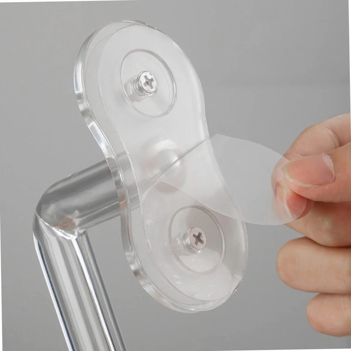 Mipcase Porta Rotolo Carta Igienica da Parete in Acrilico Installazione senza Punzonatura Superficie Liscia Design Semplice per Bagno e Toilette