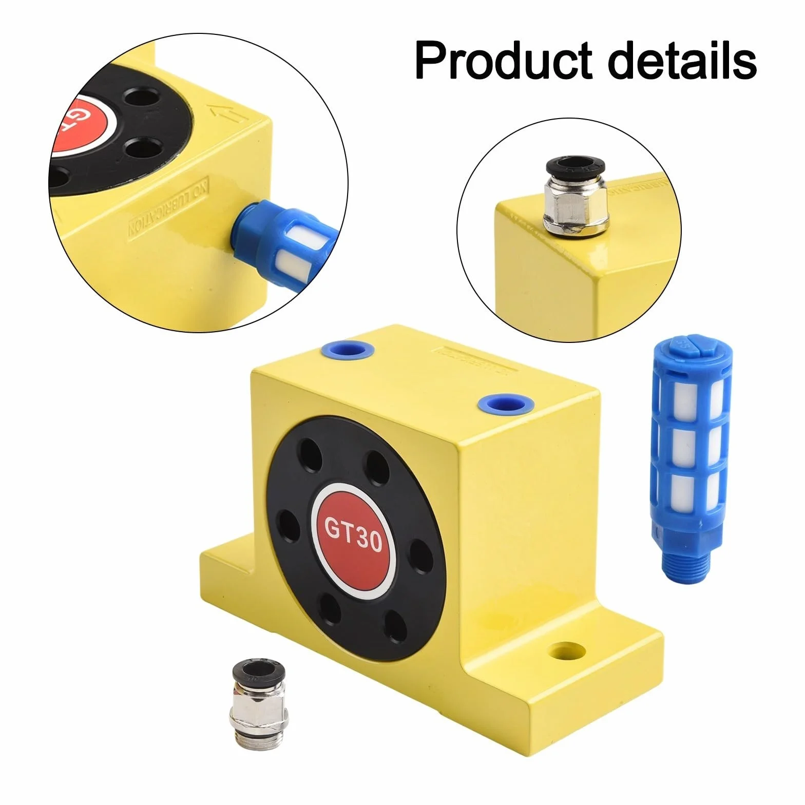 Turbina in lega di alluminio GT 36, vibratore pneumatico a tavola vibrante
