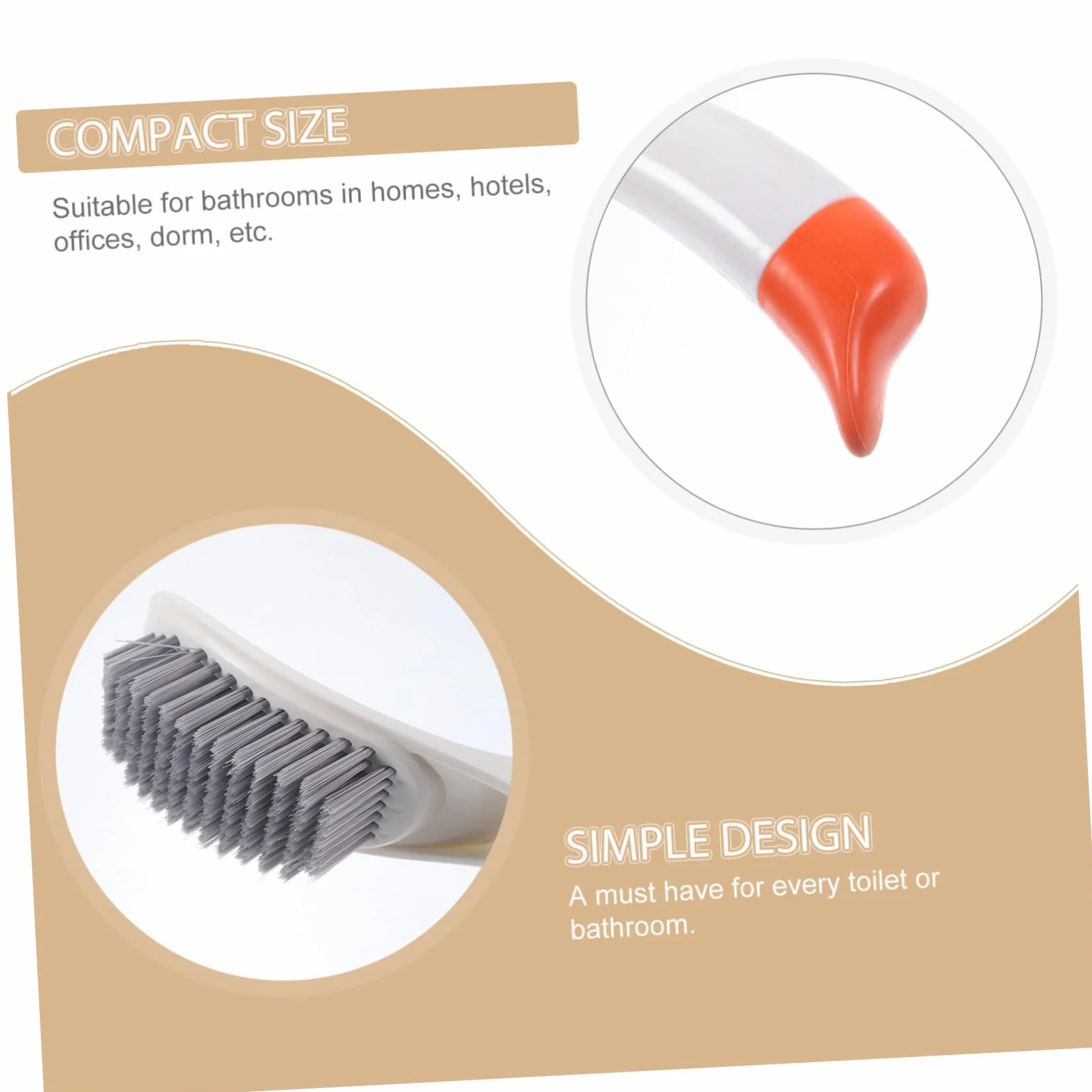 Scopino per WC con Supporto Setole Morbide Set da Spazzola Pulizia Bagno Ergonomico per Casa Hotel Ufficio Dormitori
