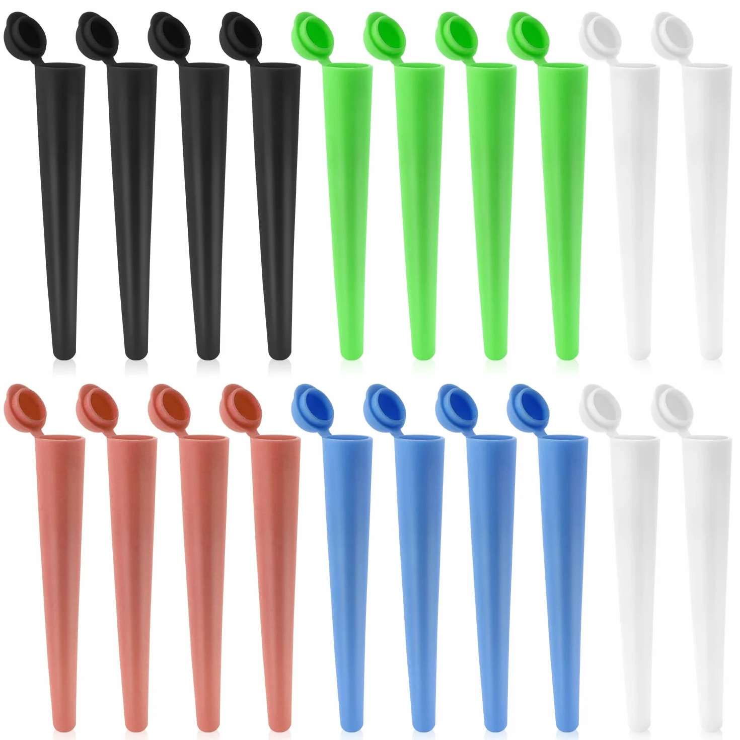 Porta Joint Canna da Fumare 20 Pezzi 116MM King Size Cone Holder Plastic Multicolore