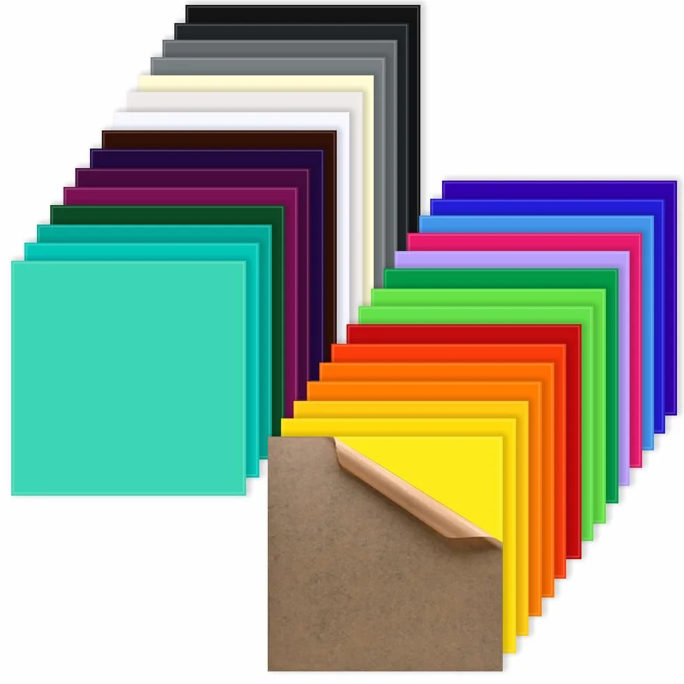 Set di 30 pannelli in vetro acrilico colorato, 15 x 15 cm, piastra in plastica da 3 mm, piastra acrilica per taglio laser e materiali da incisione, lastre in ghisa colorate per progetti fai da te