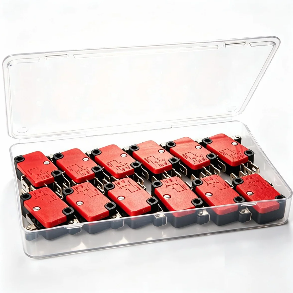Gebildet 12pezzi Micro Interruttore Leva a Rullo, V-155-1C25 Finecorsa SPDT, 3Pin 2Posizione 1NO 1NC Mini Interruttore a Levetta, Braccio Pulsante Attuatore Momentaneo