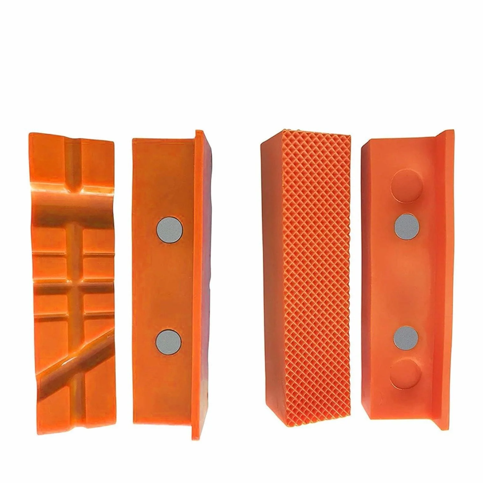 Ganasce magnetiche per morse 10,2 cm in gomma morbida arancione