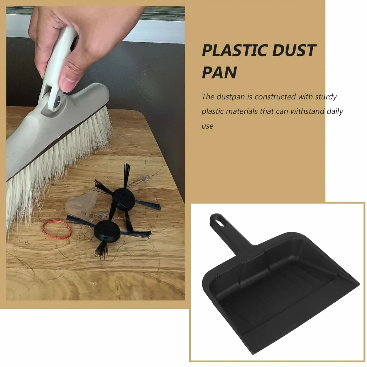 MAGICLULU Paletta Pulizia Efficiente per Raccolta Polvere e Plastica Nera Sicura Facile da Usare Attrezzo Riutilizzabile Ufficio e Veicoli