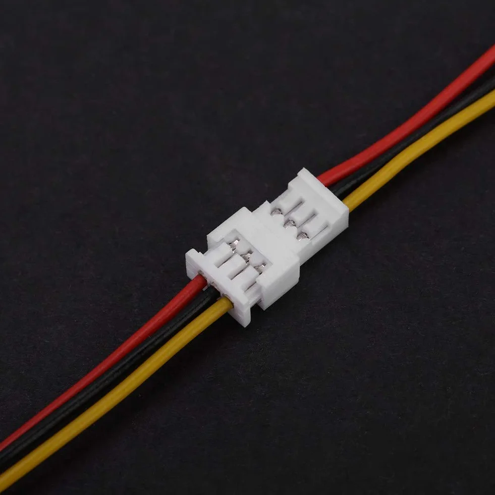 Micro Connettore JST 20 Set Connettori Filo 1.25MM Maschio e Femmina 2Pin/3Pin con Cavo 10cm per Elettrodomestici Robot Luci LED (3 Pin: Set Maschio e Femmina)