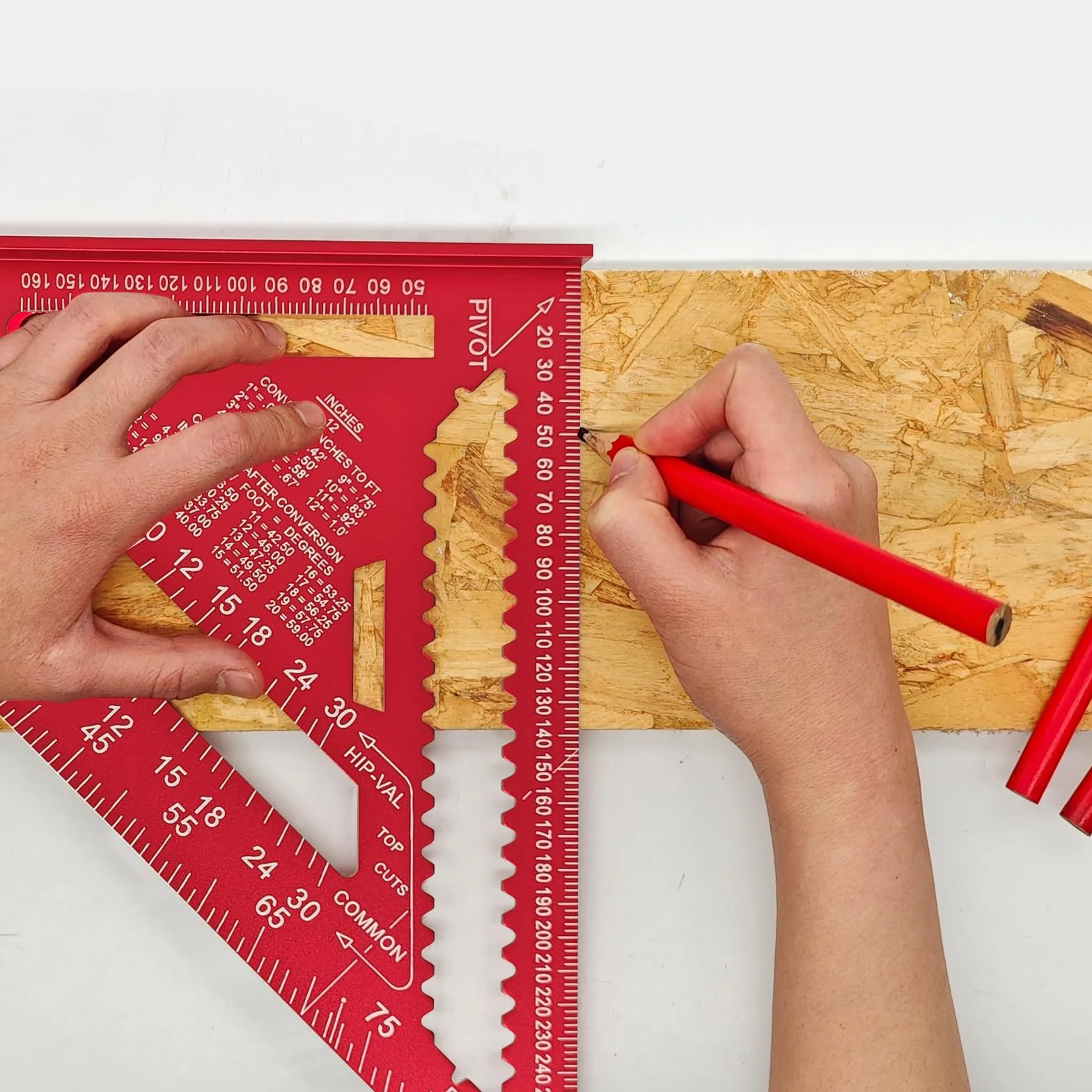 Squadra da carpentiere in metallo 2 pezzi 180 mm 300 mm 7"-12" per angoli retti 45° 90° con perno piatto