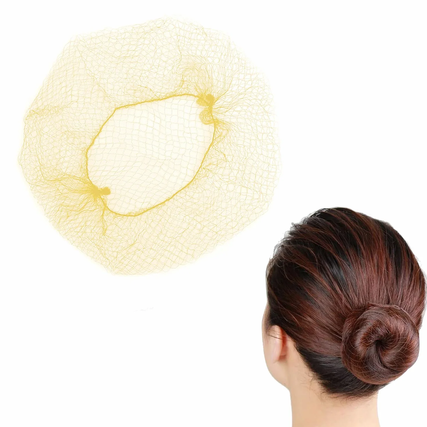 Reti per capelli bionde invisibili elasticizzate 50 cm