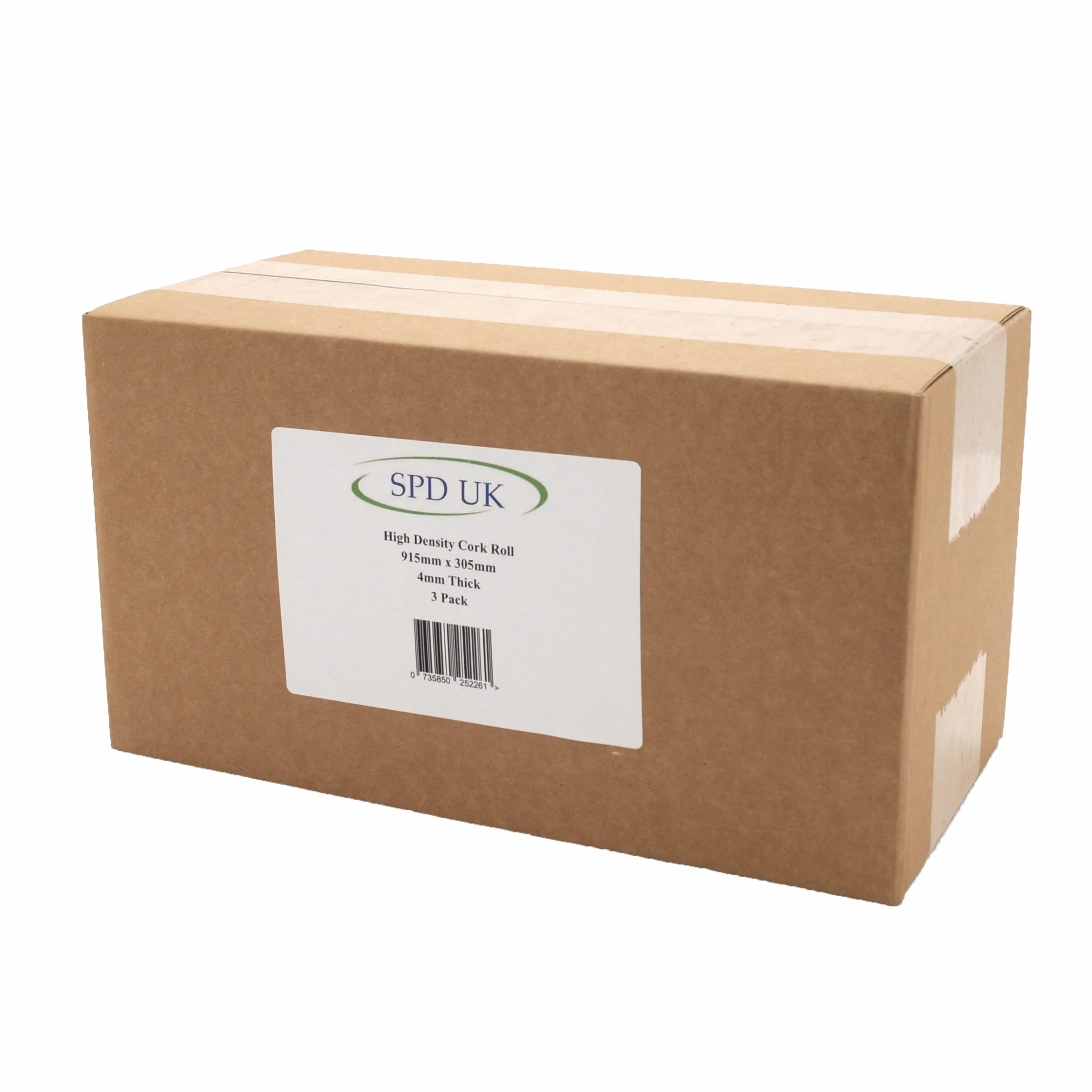 SPD UK Fogli di sughero ad alta densità per modellismo ferroviario, 915 mm x 305 mm, spessore 4 mm, confezione da 3 rotoli