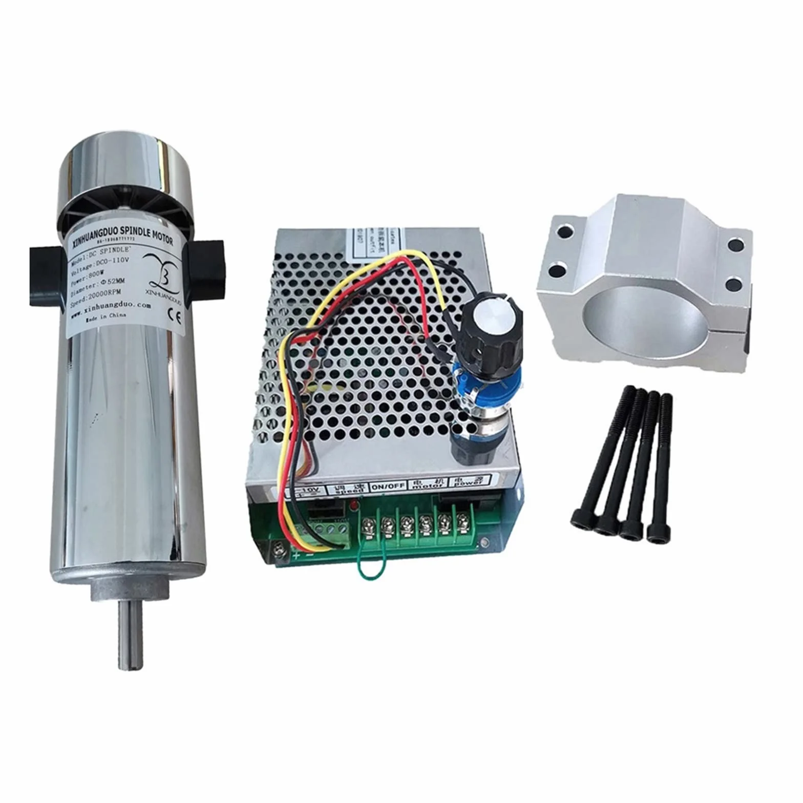CNC Spindle Motor Kit 800W 0.8kW DC 110V 20000 RPM Raffreddato ad Aria