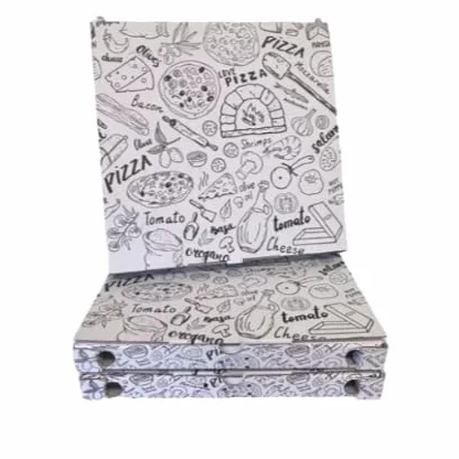 STARFIVE Scatola Pizza 32,5x32,5x3 cm 100 Pezzi Bianco e Nero