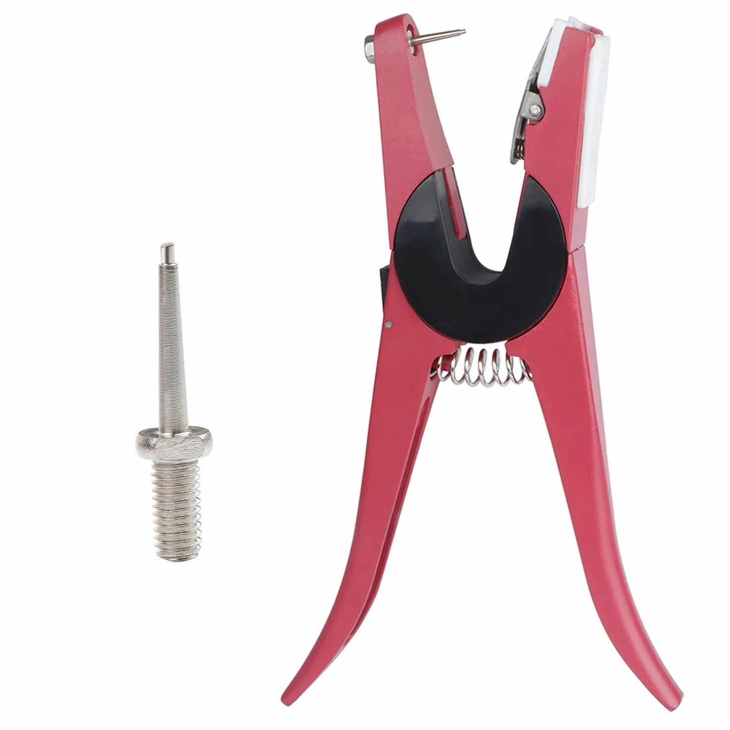 Pinze per Etichette per Animali Bestiame Animale Marchio Auricolare Pinza Applicatore per l'Installazione di Suini Bovini Pecore Orecchio Marchio Auricolare (Rosso)