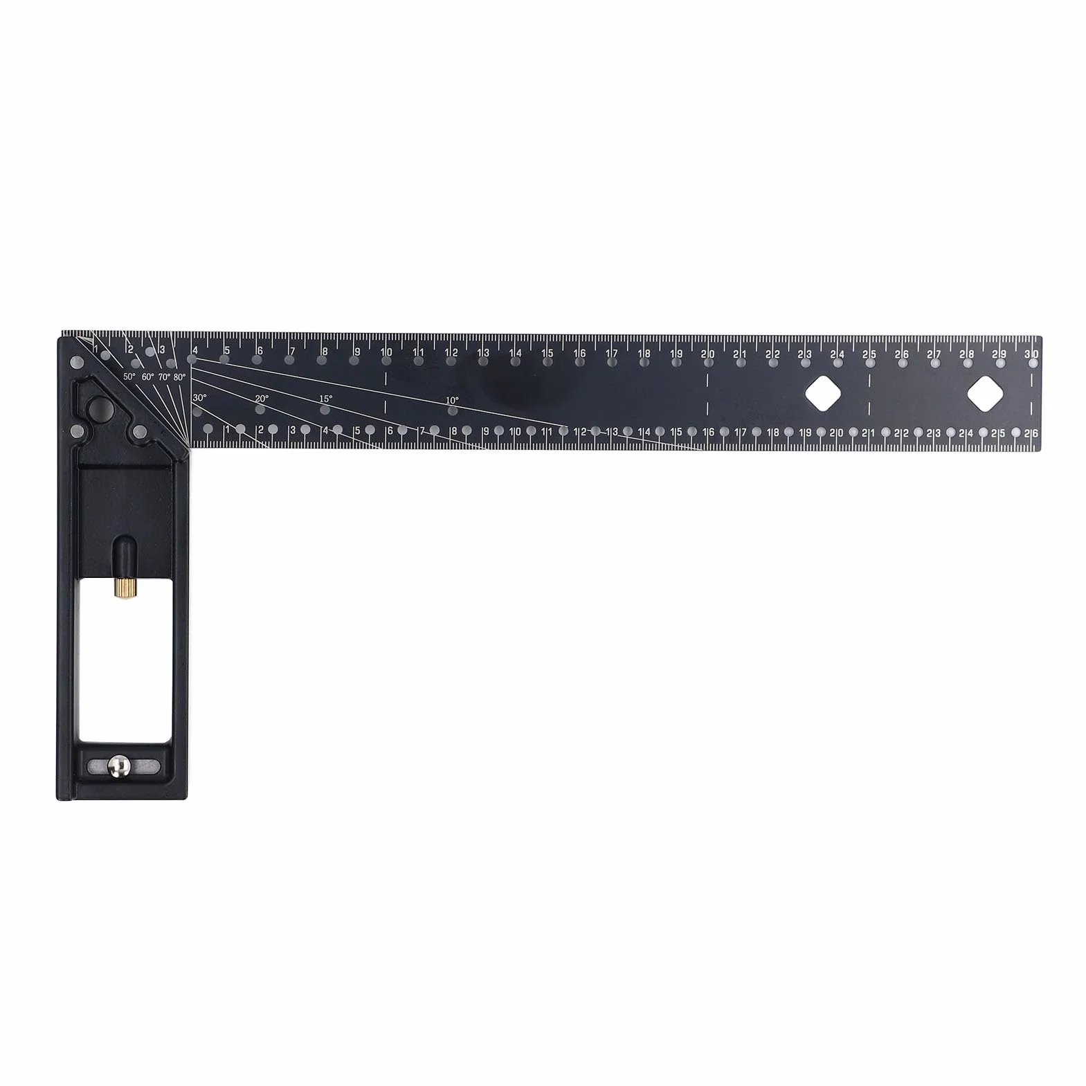 Righello di misurazione multiangolo professionale, righello ad angolo retto combinato universale da 45 a 90 gradi, strumento di misurazione accurato con tracciatore in acciaio