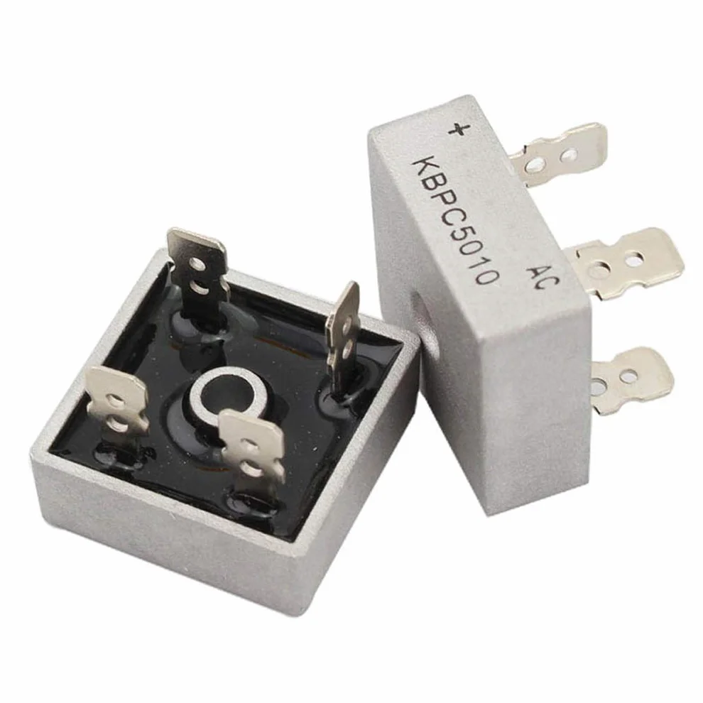 Hailege 10pcs KBPC5010 Diodo raddrizzatore a ponte a diodi 50A 1000V KBPC 5010 Componenti elettronici del diodo raddrizzatore di potenza
