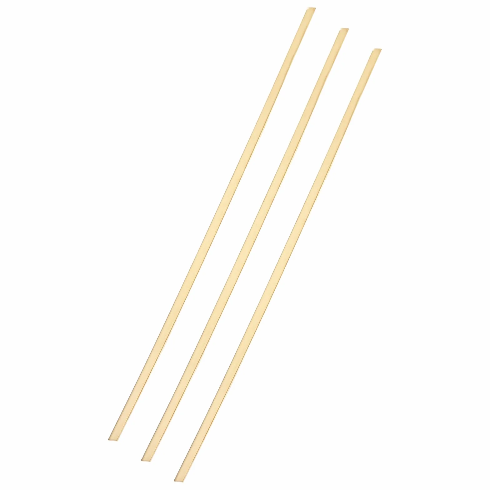 QUARKZMAN 3 Pezzi Barre Piatte In Ottone H62, 0.02"x0.26"x12" Barre Metalliche Quadrate In Ottone Massiccio Per Realizzazione Coltelli DIY Decorazione Architettonica Industria Conducibilità