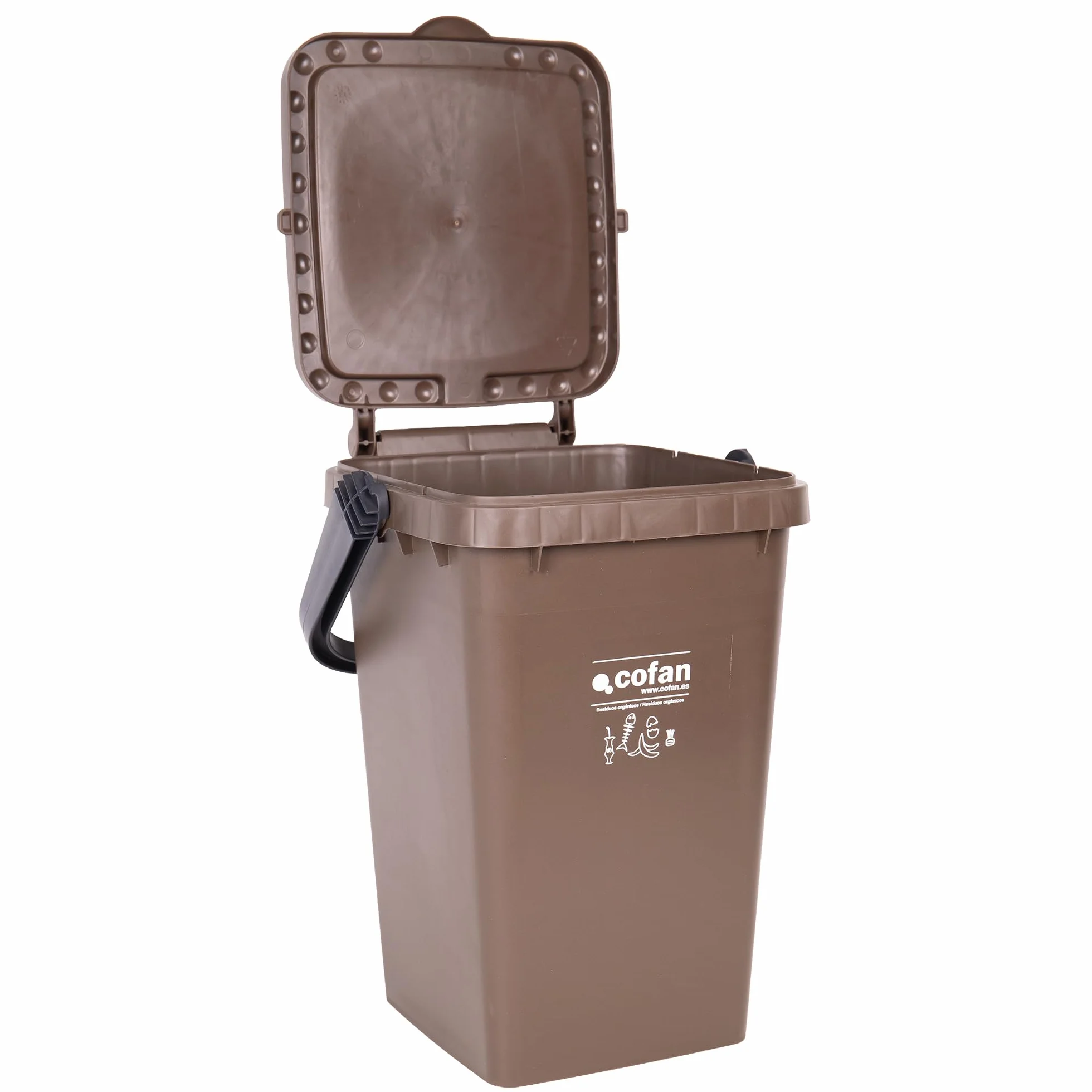 Cofan Contenitore marrone 25L per rifiuti organici Modello Ravioli