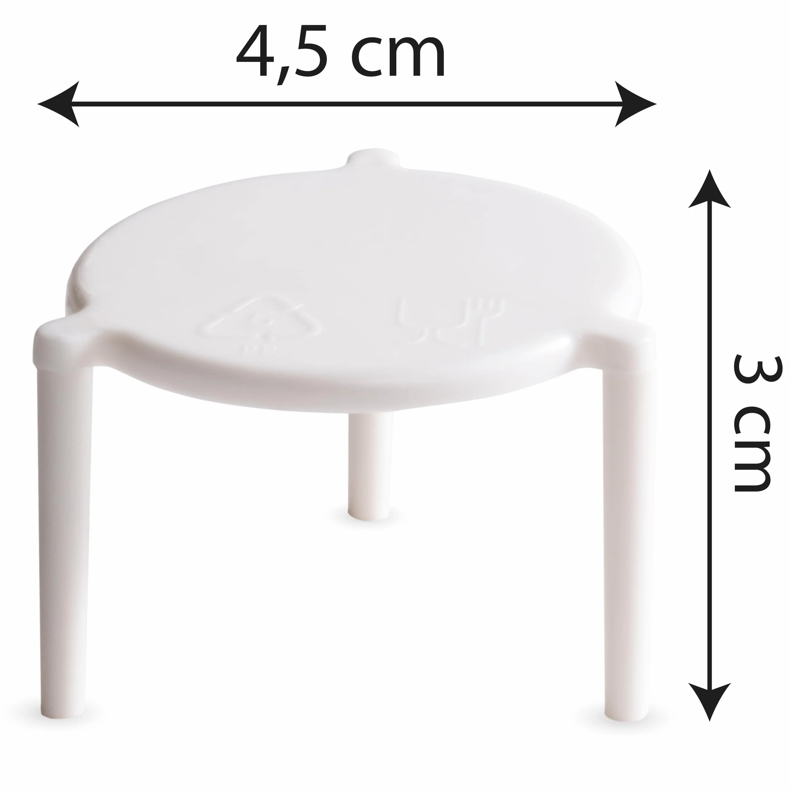 Everest Adv Distanziatori per Scatole Pizza 3 cm Supporto Pizza Saver Bianchi 250 pz