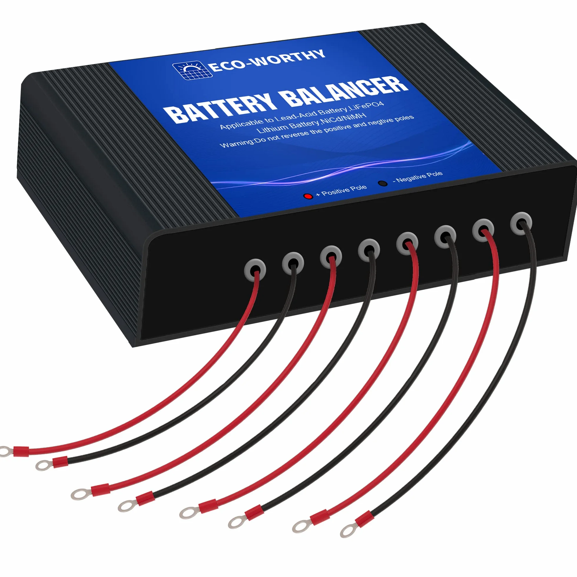 ECO-WORTHY Bilanciatore di batteria 48 V, 12 V x 4, per LiFePO4, piombo-acido/gel/SLA e Ni-MH per camper e sistemi indipendenti