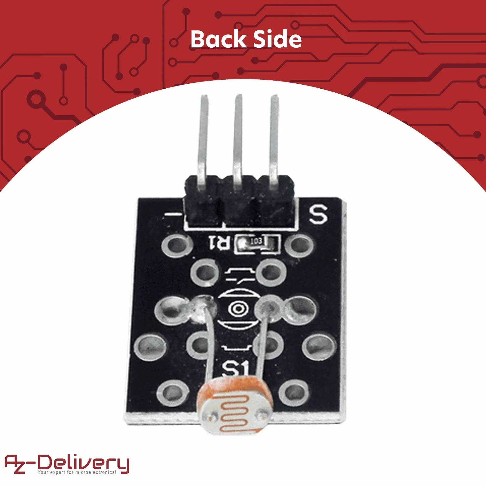 AZDelivery 3 x KY-018 LDR Sensore di Luminosità con Fotoresistenza Diodo compatibile con Arduino incluso un E-Book!
