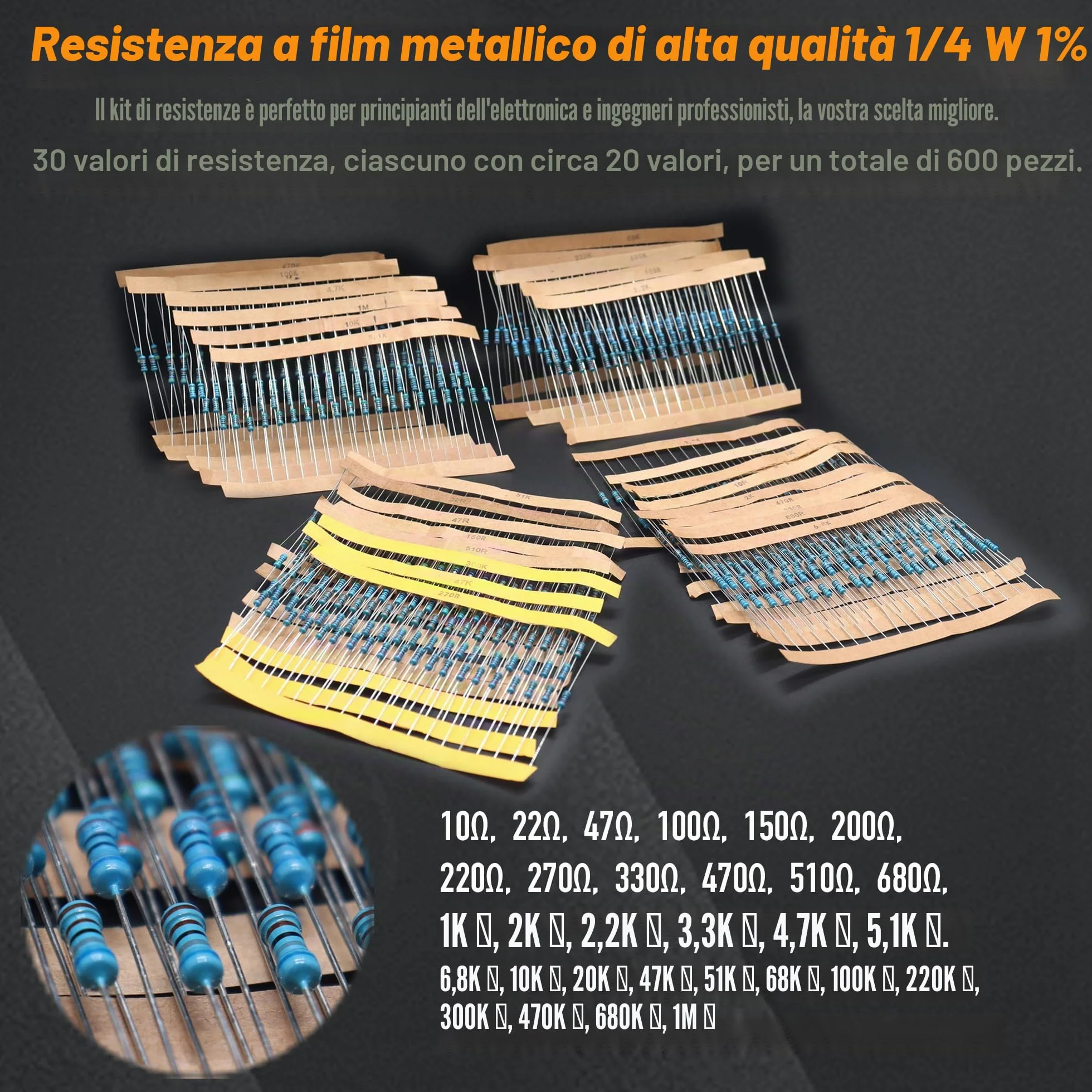 DIYoung 1390 PZ Kit di Componenti Elettronici, LED, Resistenze, Condensatori, Transistor
