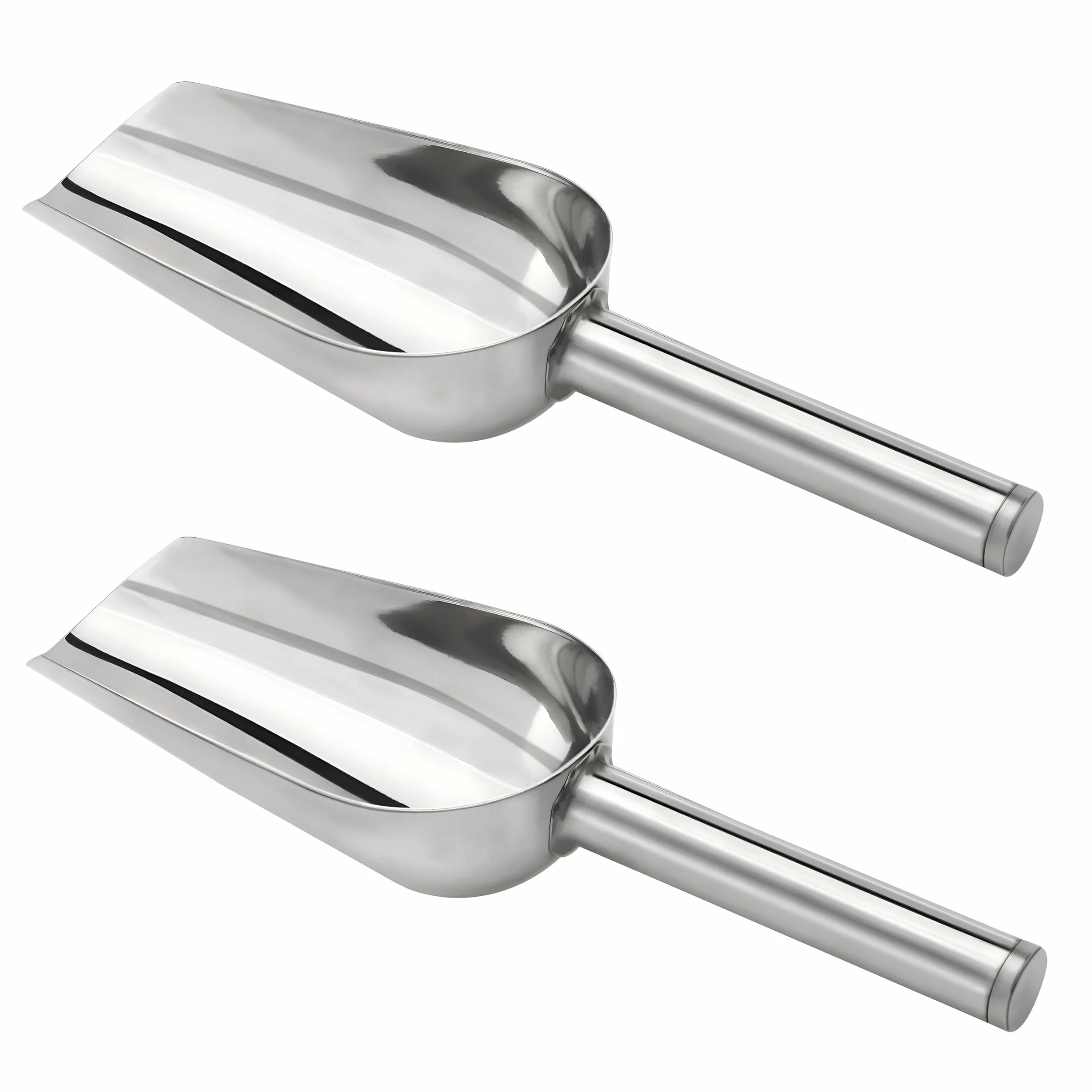 Paletta per ghiaccio in acciaio inox, multiuso, in metallo, per cucina, bar, feste, matrimoni, buffet, lavabile in lavastoviglie, facile da pulire