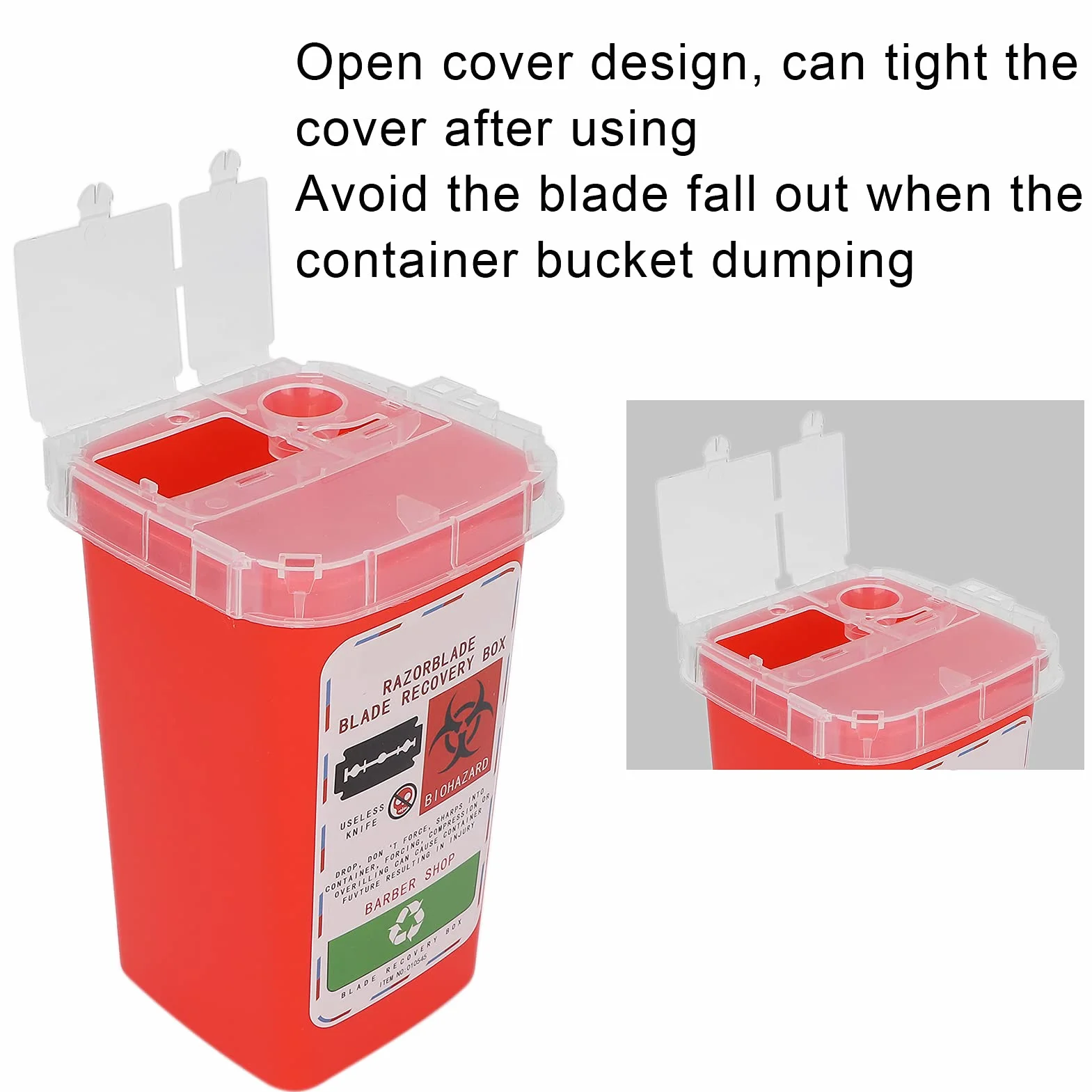 Contenitore per Lame in Plastica Resistente agli Agenti Chimici Rosso