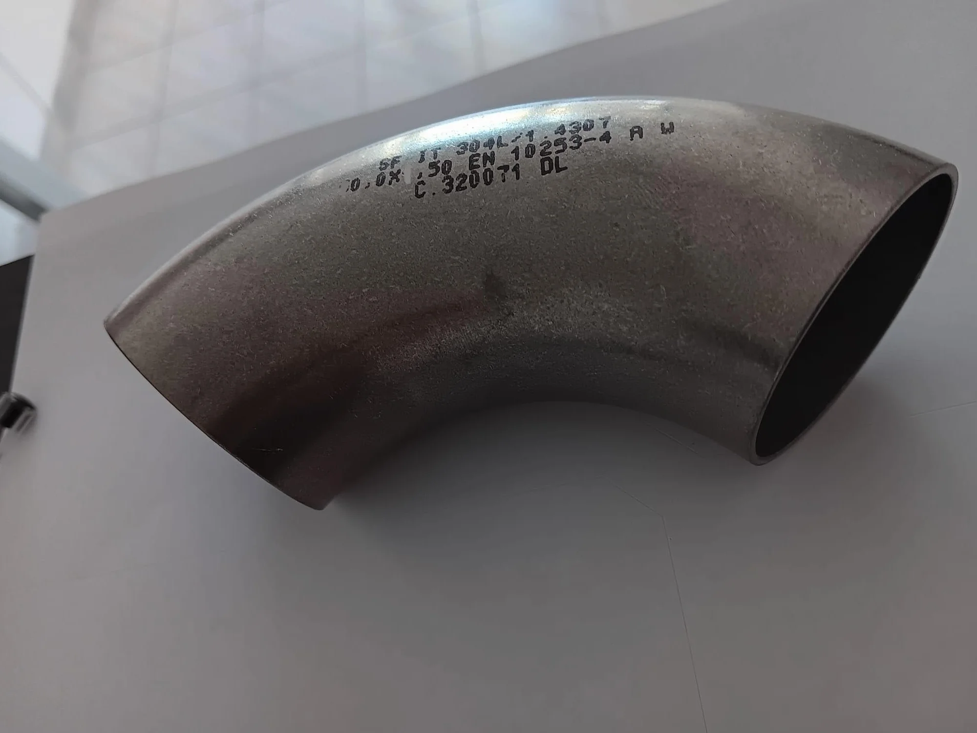 Curve a saldare ACCIAIO INOX 304 90° 20-50 mm Ø 40 mm spessore 1,5 mm MADE IN ITALY