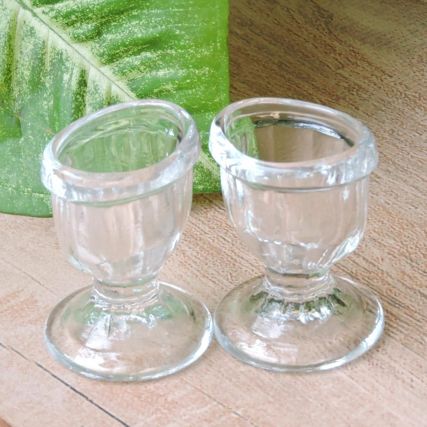 Tazza in vetro per occhi set da 2 con scatola regalo in velluto