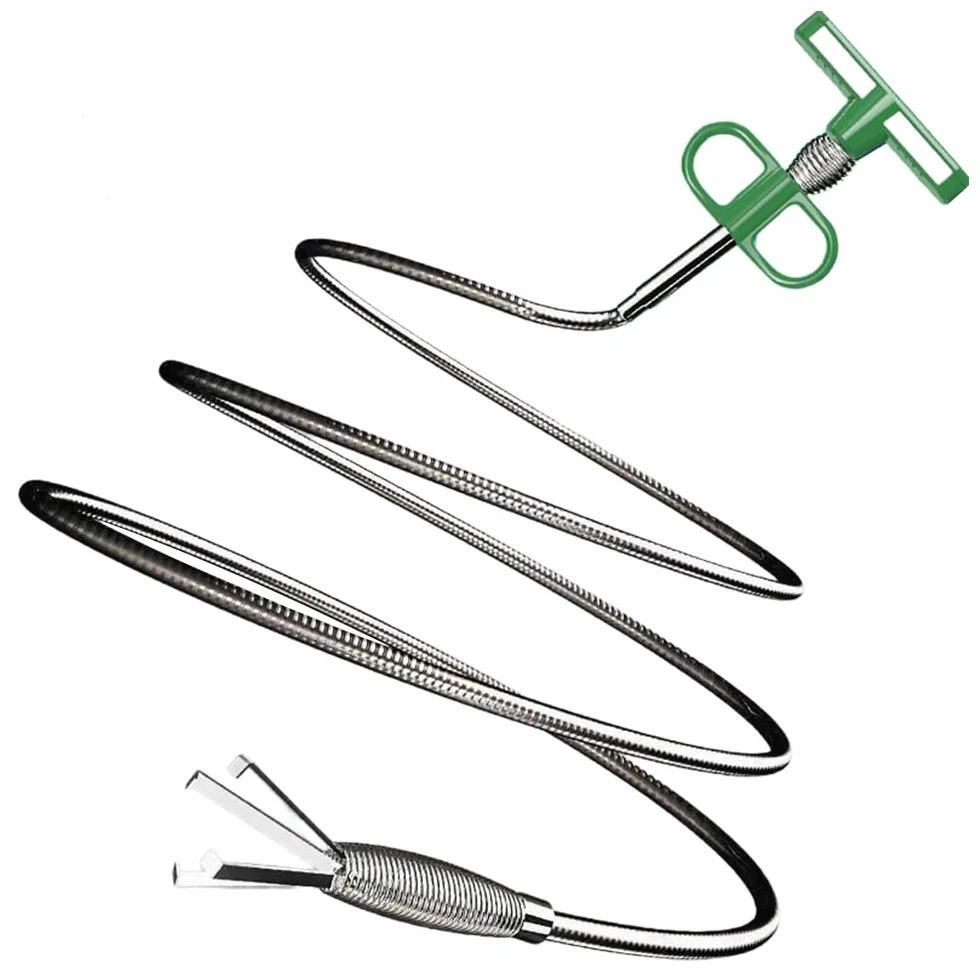 Tappo di scarico, strumento di rimozione dell'intasamento dello scarico per fogne, cucina, bagno, doccia, bagno, bagno, toilette, rimozione dell'intasamento, pinza flessibile (3 metri)