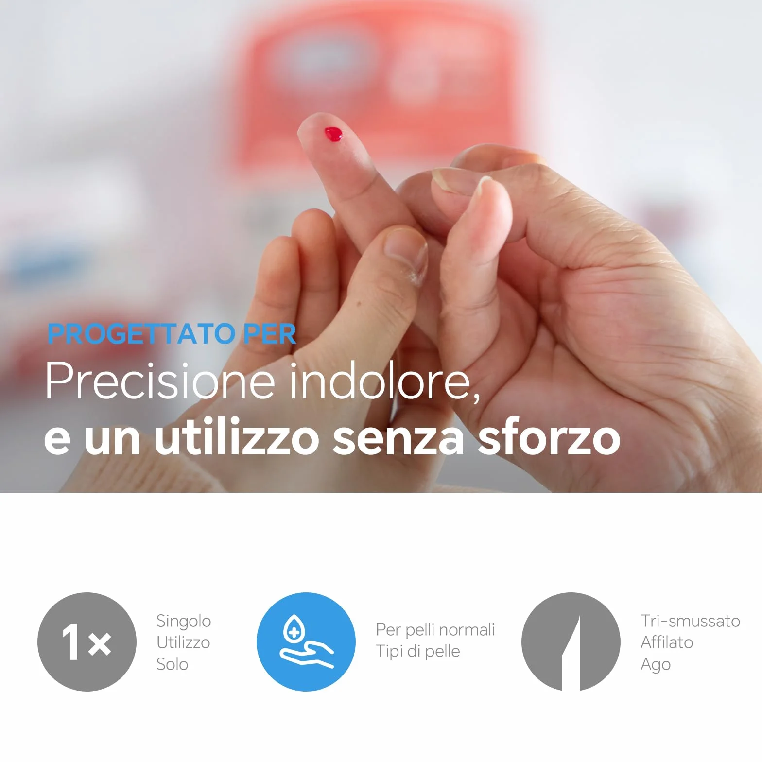 Sinocare Lancette per Glicemia, Aghi per Glicemia 28G dolore basso (150 Pz)