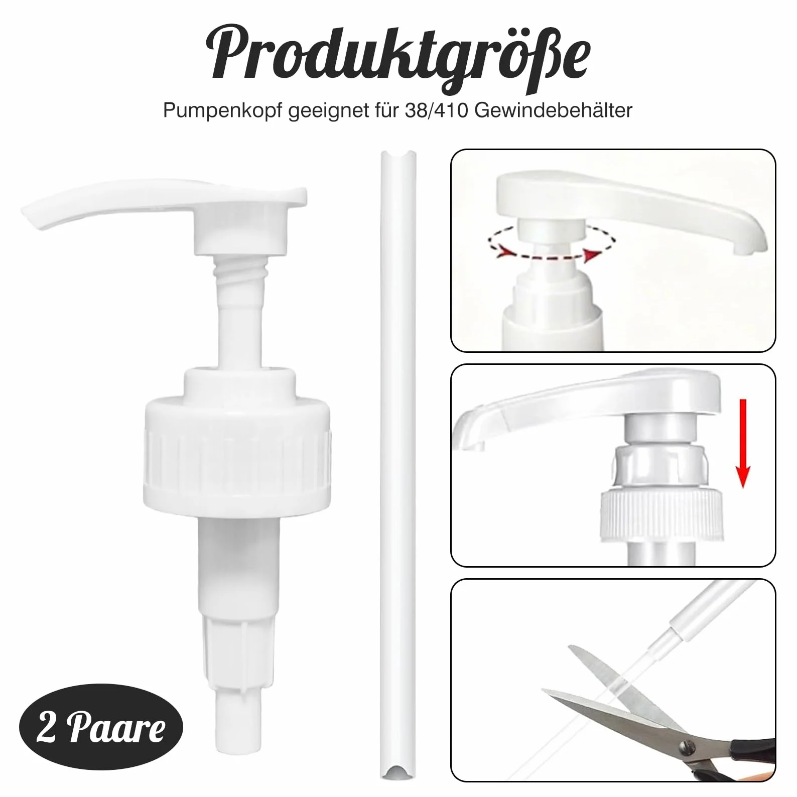 2 pezzi pompa dosatrice per isopropanolo 5,0 litri, dispenser dosatore di alcool isopropilico, un colpo corrisponde a 4 ml di detergente, pompa dosatrice di alcool IPA, per contenitore filettato 38