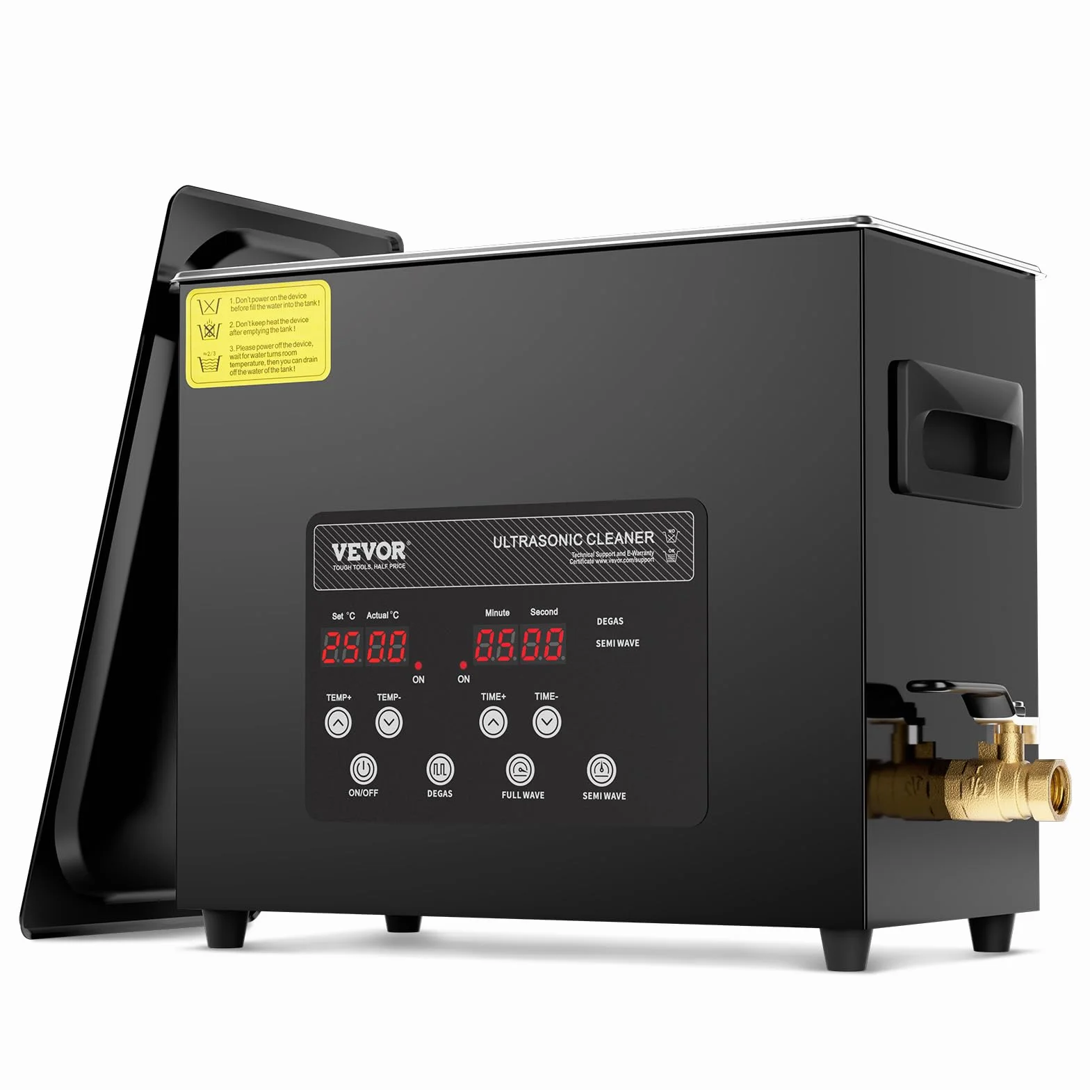VEVOR Pulitore Ultrasuoni Industriale 6L 180W Digitale con Riscaldatore e Timer
