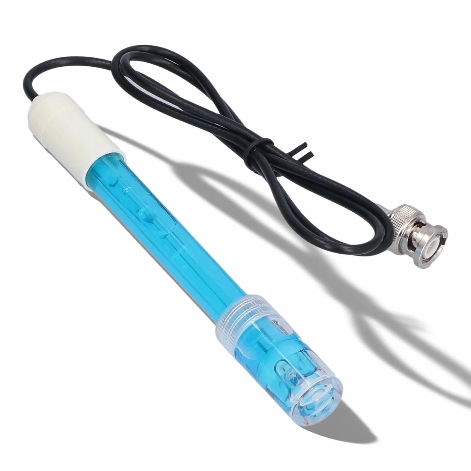 Strumento per Test Elettrodo Ph Connettore Bnc, Sonda Ph Guscio in Plastica per Piscina Bnc, 0,00-14,00PH, 0-60℃, Acquario con Regolatore di Ph Adatto per L'industria Chimica
