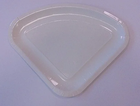 SDG PZ 100 Piatto Triangolare TRANCIO Pizza in CARTONCINO da ASPORTO Vassoio in Carta per Alimenti Paper CABARE' 1/4