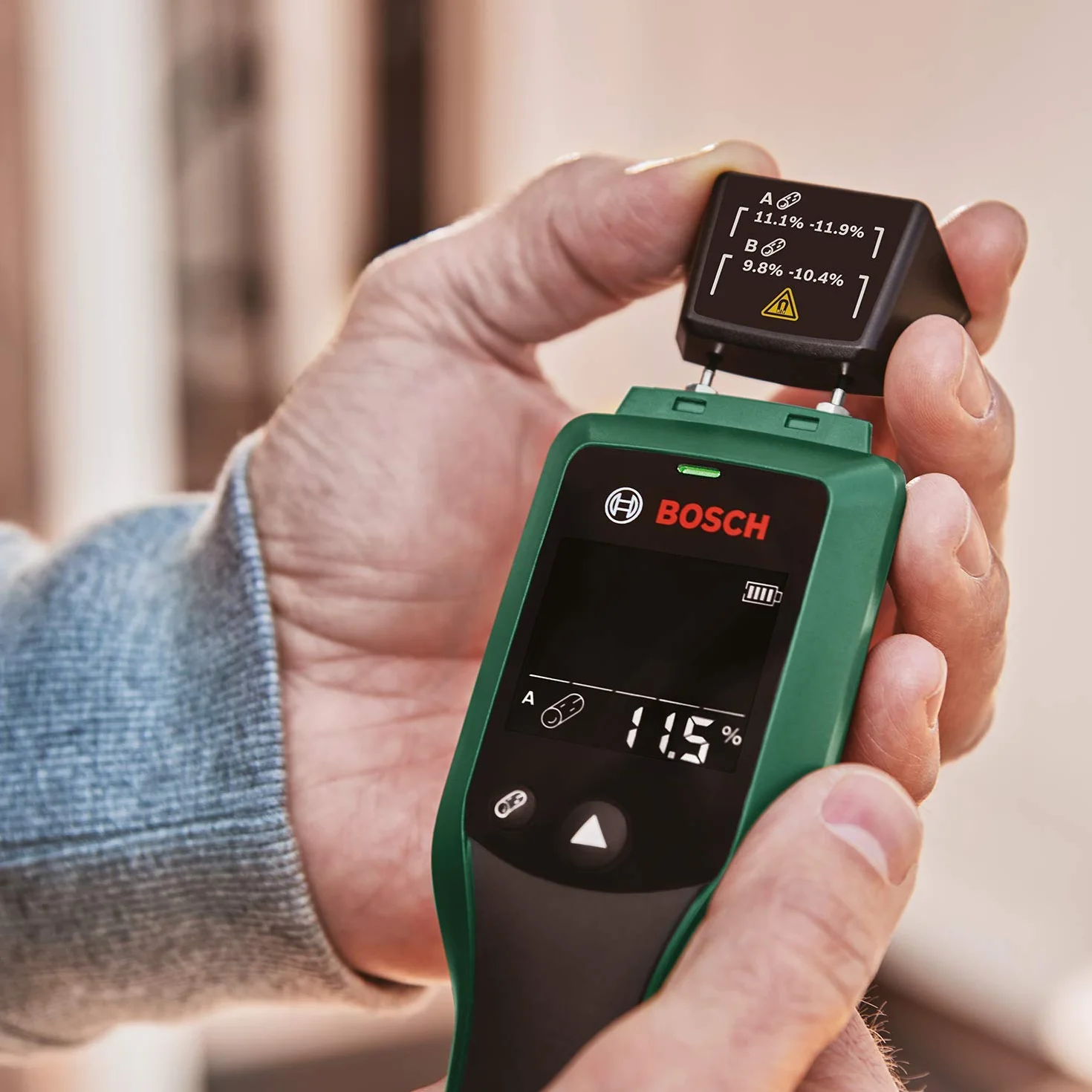 Bosch UniversalHumid misuratore di umidità con selezione del gruppo di legno e LED semaforico