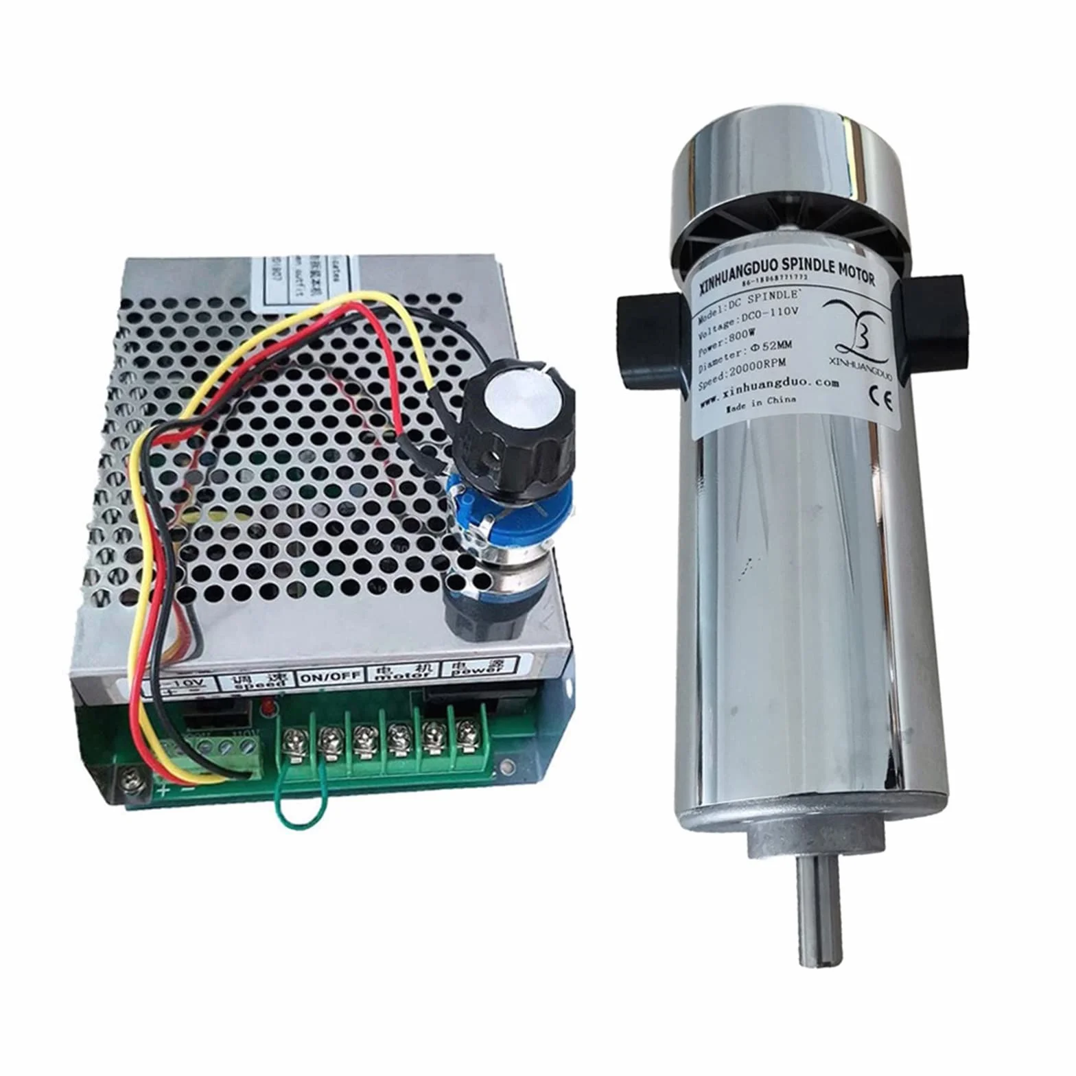 CNC Spindle Motor Kit 800W 0.8kW DC 110V 20000 RPM Raffreddato ad Aria