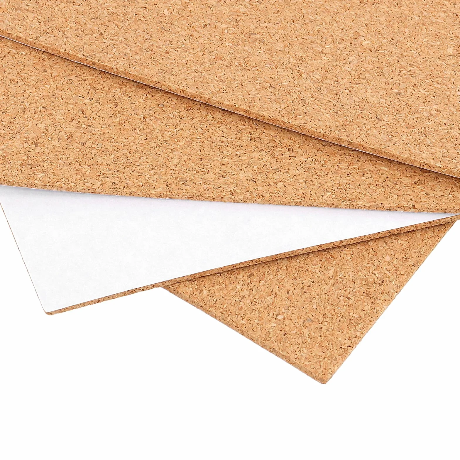 FUNSUEI Sottobicchieri in Sughero 15x15 cm 2 mm per Tazze da Caffè Vino Tè autoadesivi
