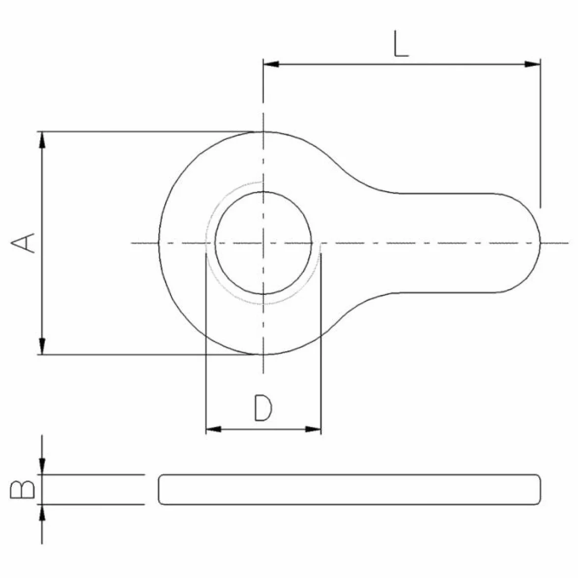 Controdado in lamiera M-27x3 Ama per braccio terzo punto