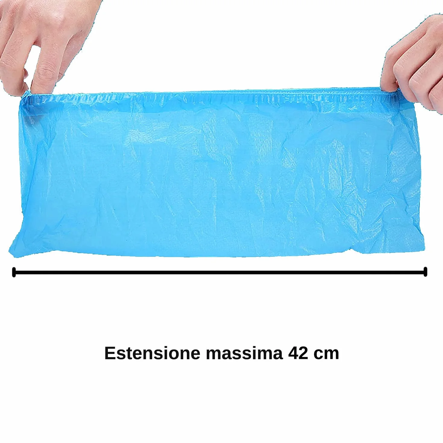 Copriscarpe Impermeabili MAQA 100 pz 42 cm Calzari Monouso USA e Getta Antiscivolo Blu