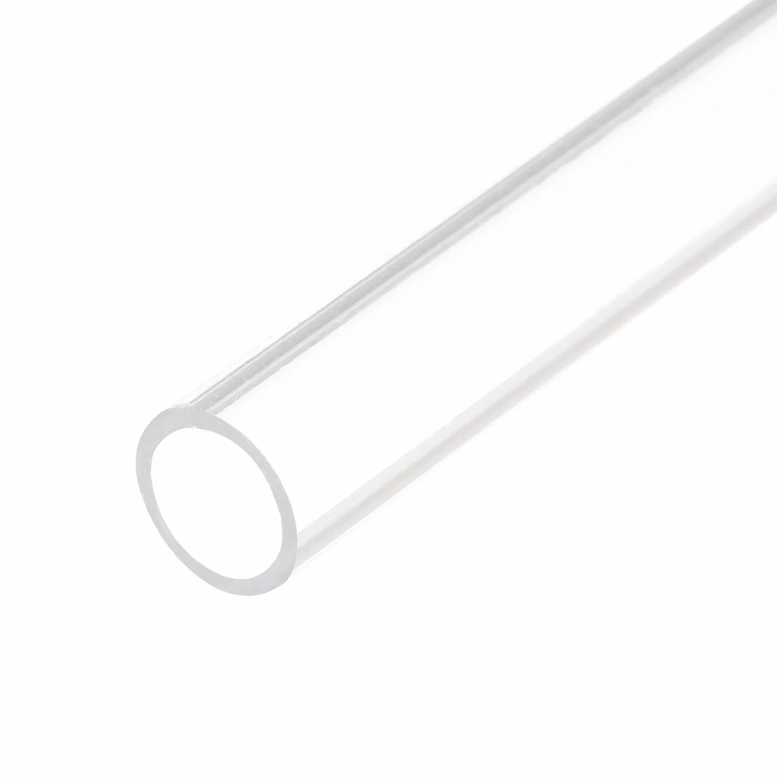 Tubo Tondo Rigido in Acrilico Trasparente 8mm ID 10mm OD 12"