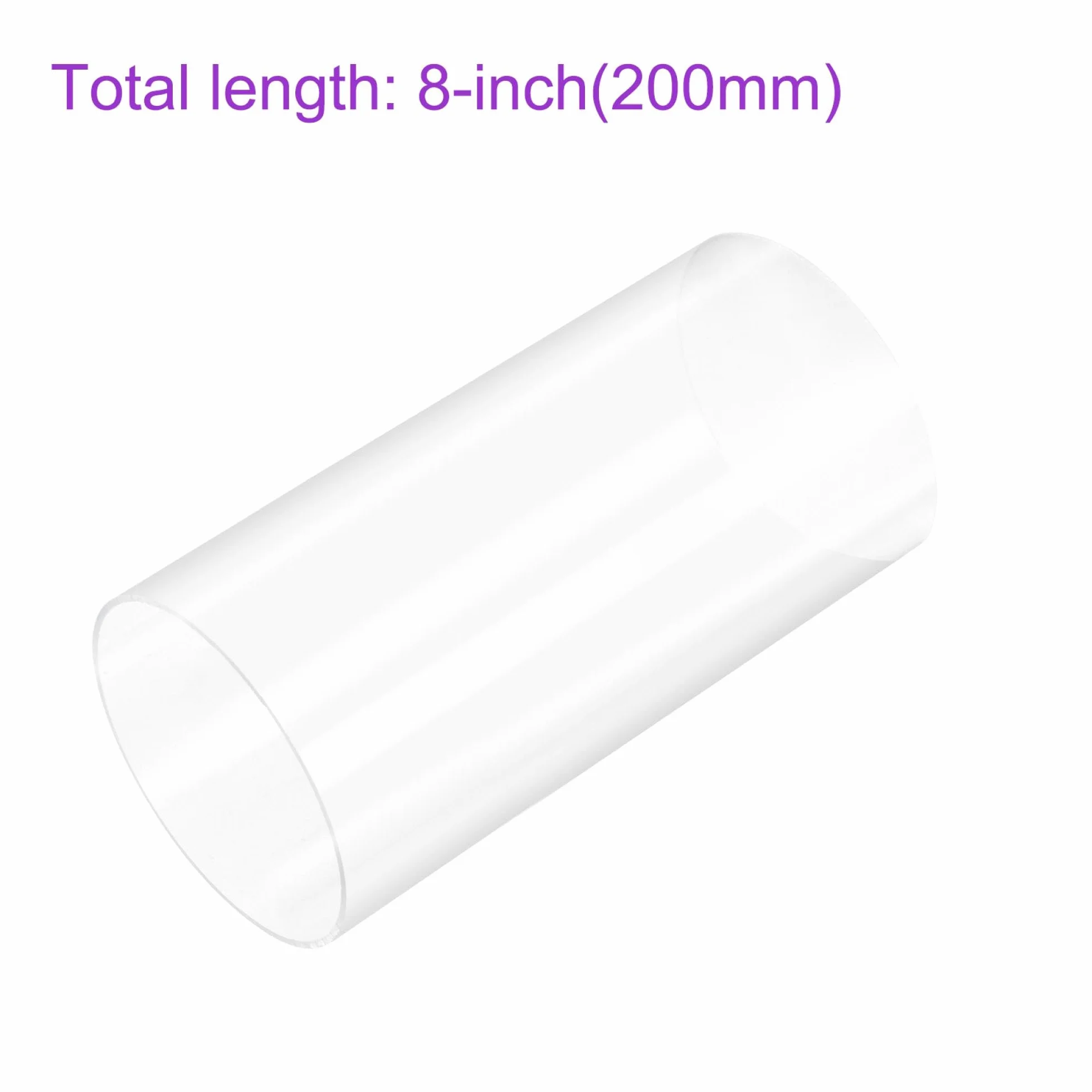 96mm x 100mm 8" Trasparente Acrilico Tubo Rigido Plastica per Acquario, Acqua Raffreddamento Sistema, Idraulico