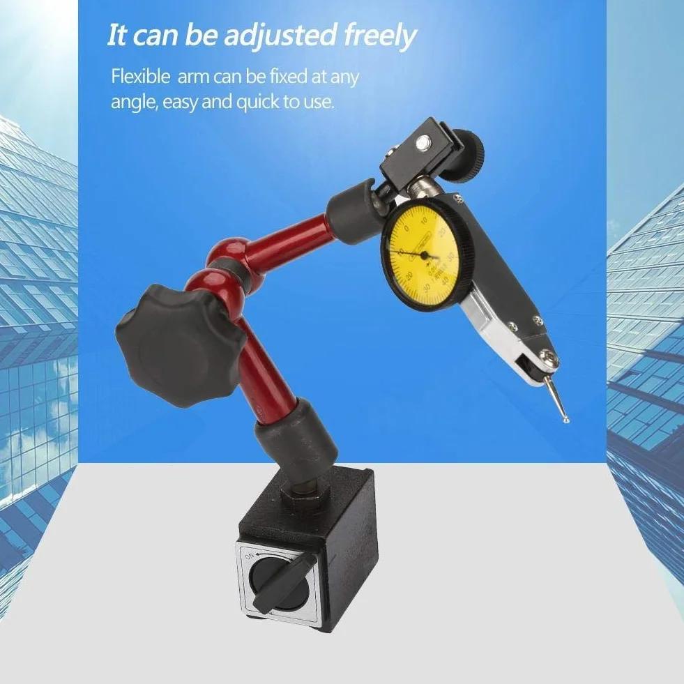 Broco Comparatore Centesimale Digitale,indicatore di leva impermeabile,base magnetica comparatore,leva della prova della manopola Gauge