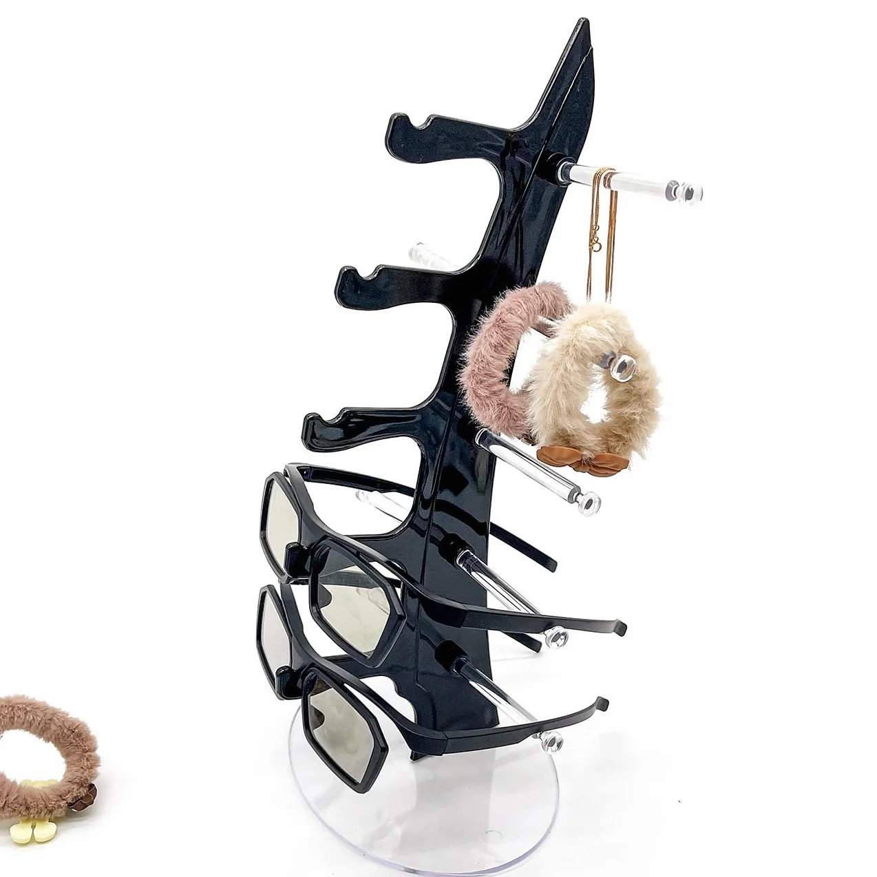 Supporto per occhiali Portaocchiali Espositore Da Sole Per Occhiali a 5 Strati Sole Sunglasses Display per la Conservazione e la Presentazione, per casa, ufficio, scrivania, idea regalo