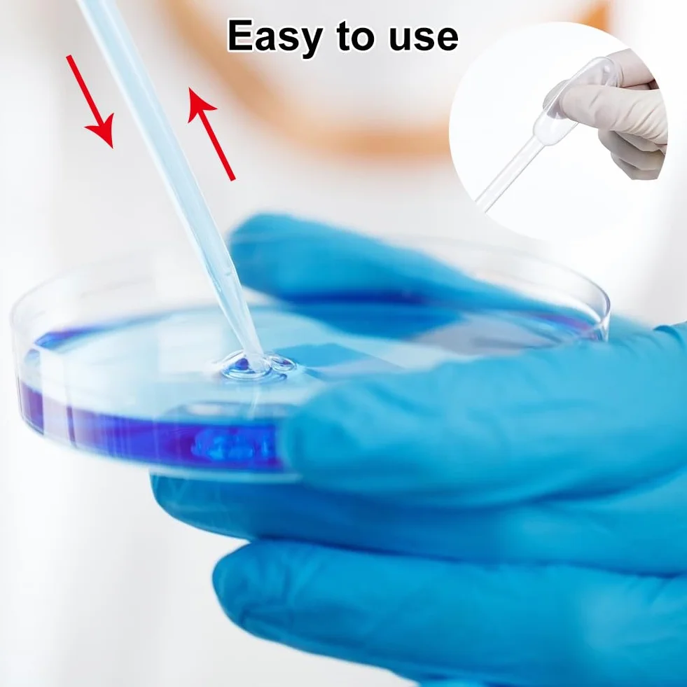 Piastra Petri,Petri Dishes,Piastra Petri in Plastica,Piatti Petri in Vetro, per Cultura di Laboratorio Lievito Batterico,10 con 2 Pipette di Trasferimento per Cultura di Laboratorio Lievito Batterico