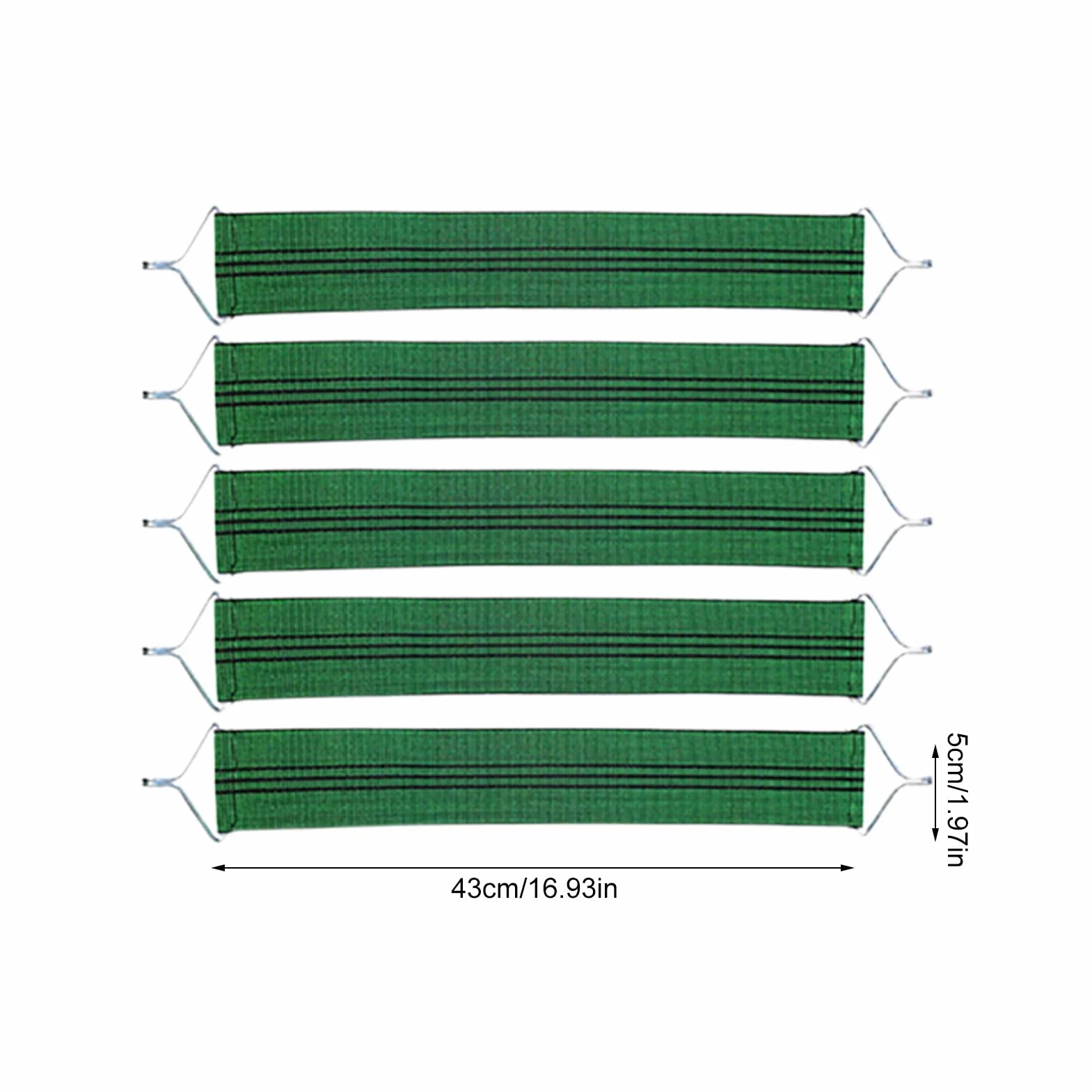 Set di 5 cinghie reclinabili in tessuto di ricambio per poltrone da salotto rinforzate, resistenti cinghie elastiche per esterni, patio, spiaggia, giardino, prato