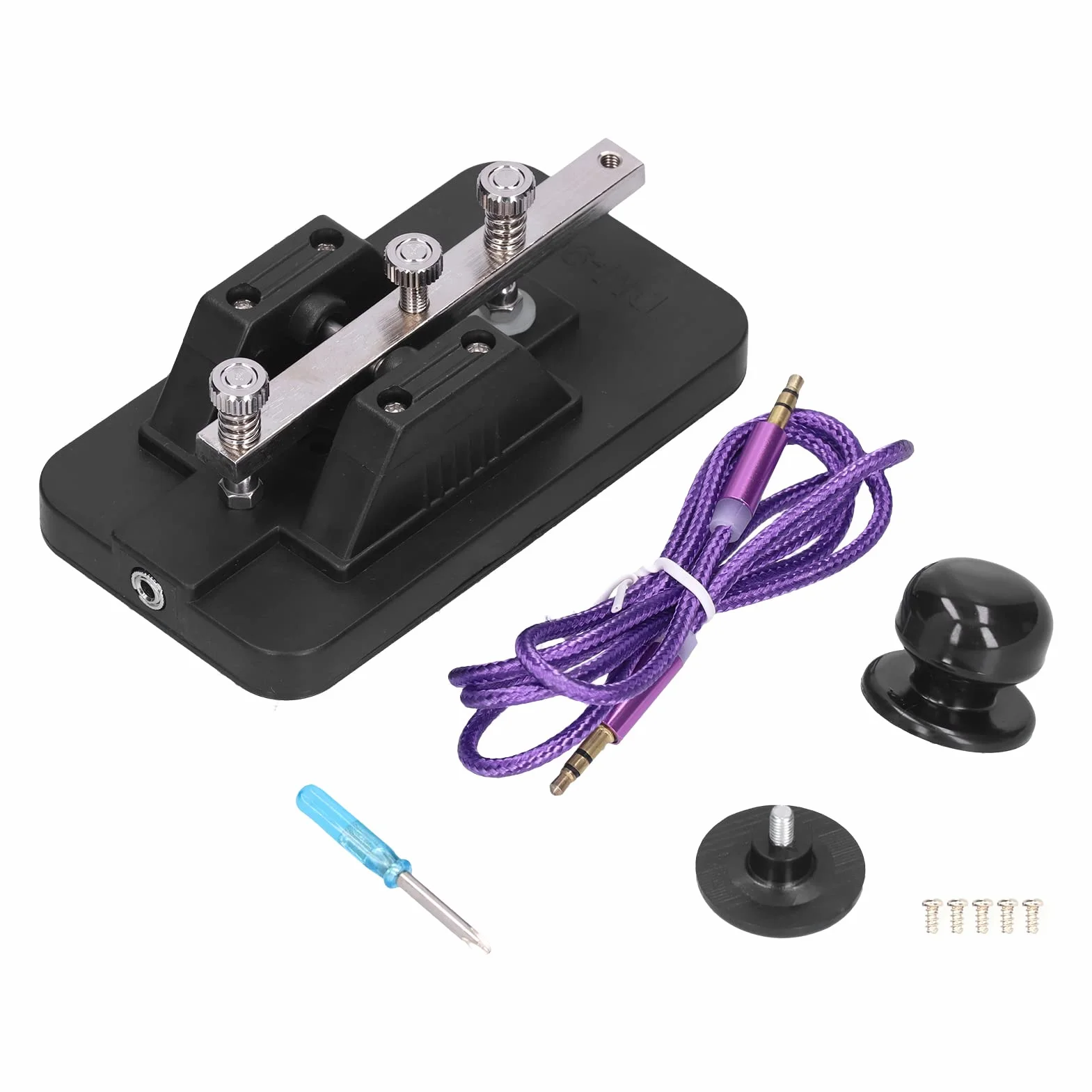 Kit di Esperimenti in Codice Morse Chiave in Codice Morse Chiave CW Chiave Telegrafica Manuale Strumento di Pratica CW con Cicalino per Principianti