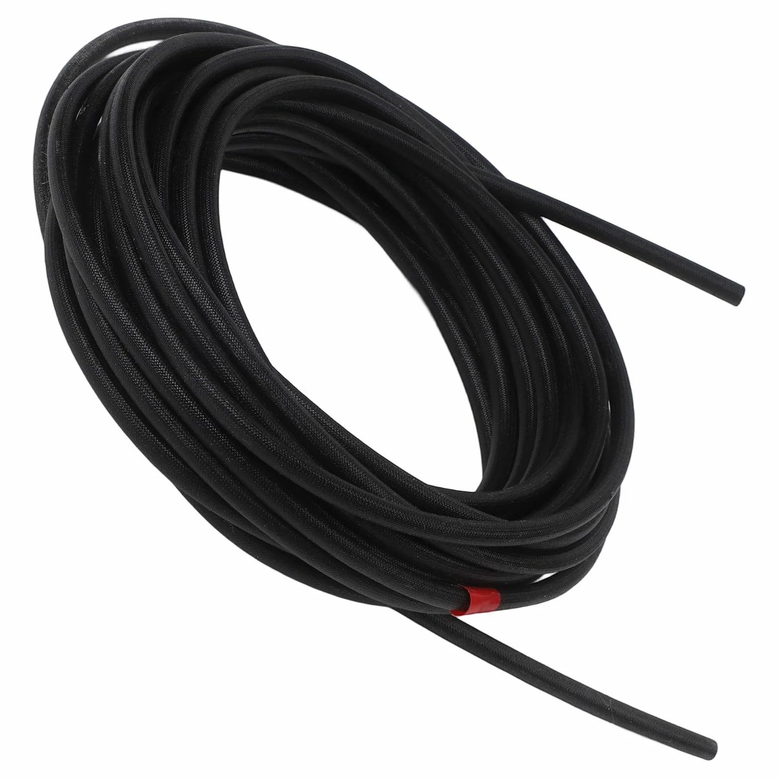 Guaina in fibra di vetro resistente alle alte temperature, 10 m, ignifuga, per raffreddamento ad olio combustibile, sistemi PCV, protezione contro le emissioni di vapore, nero (6 mm)